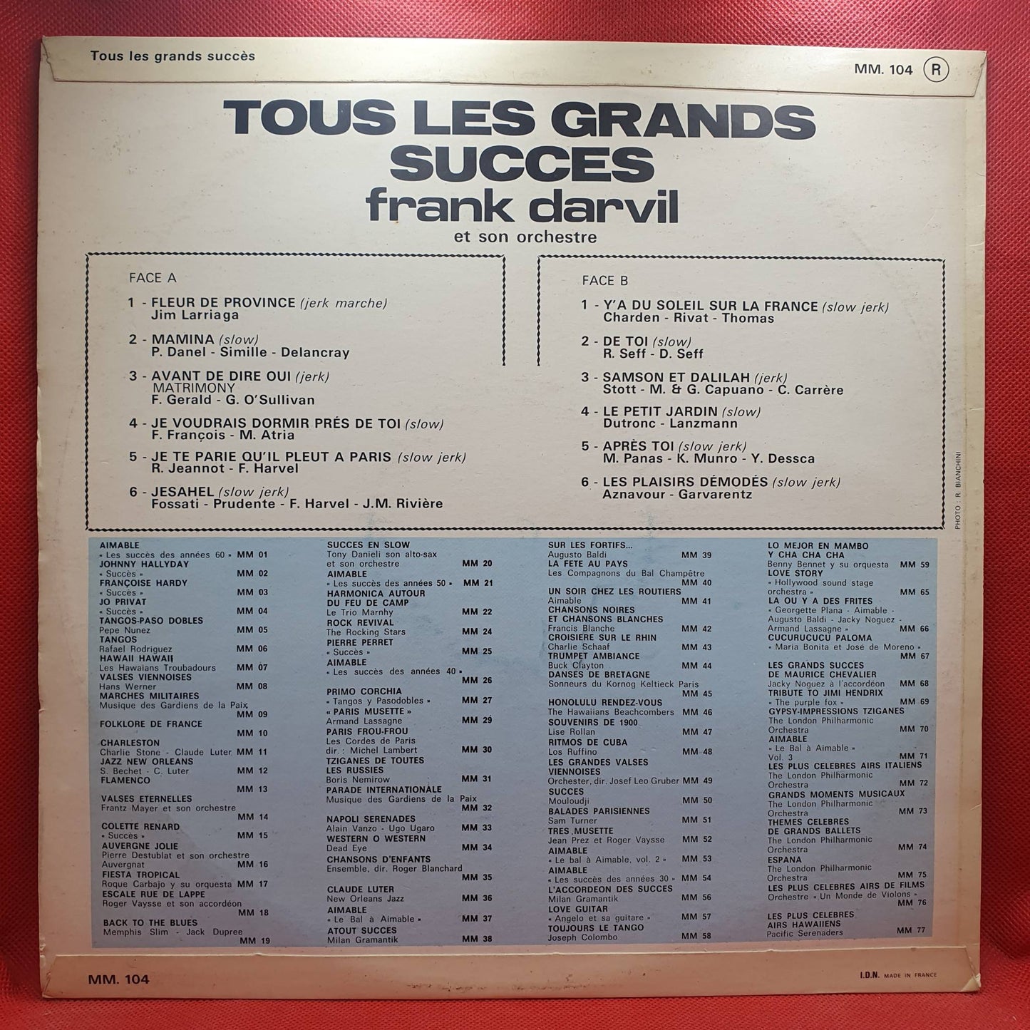 Frank Darvil Et Son Orchestre – Tous Les Grands Succès