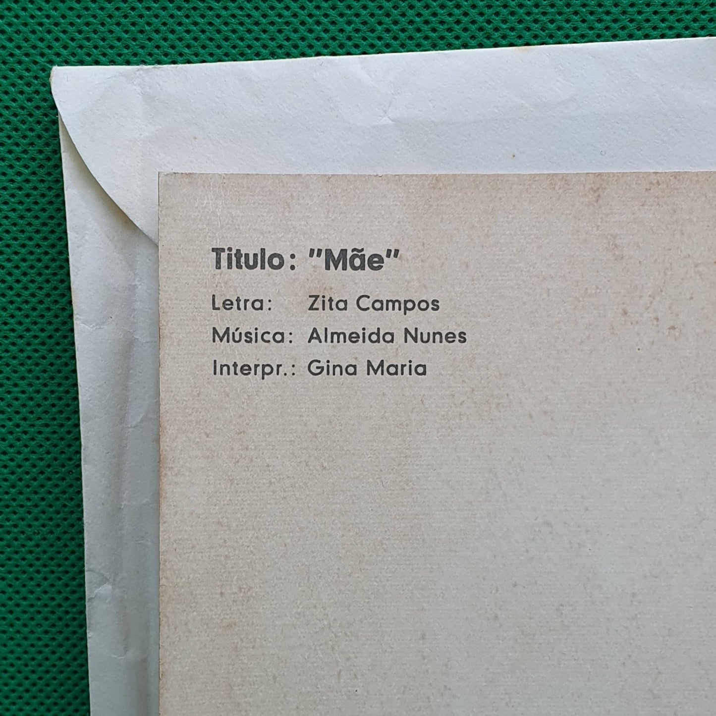 Gina Maria - Mãe - Postal Musical