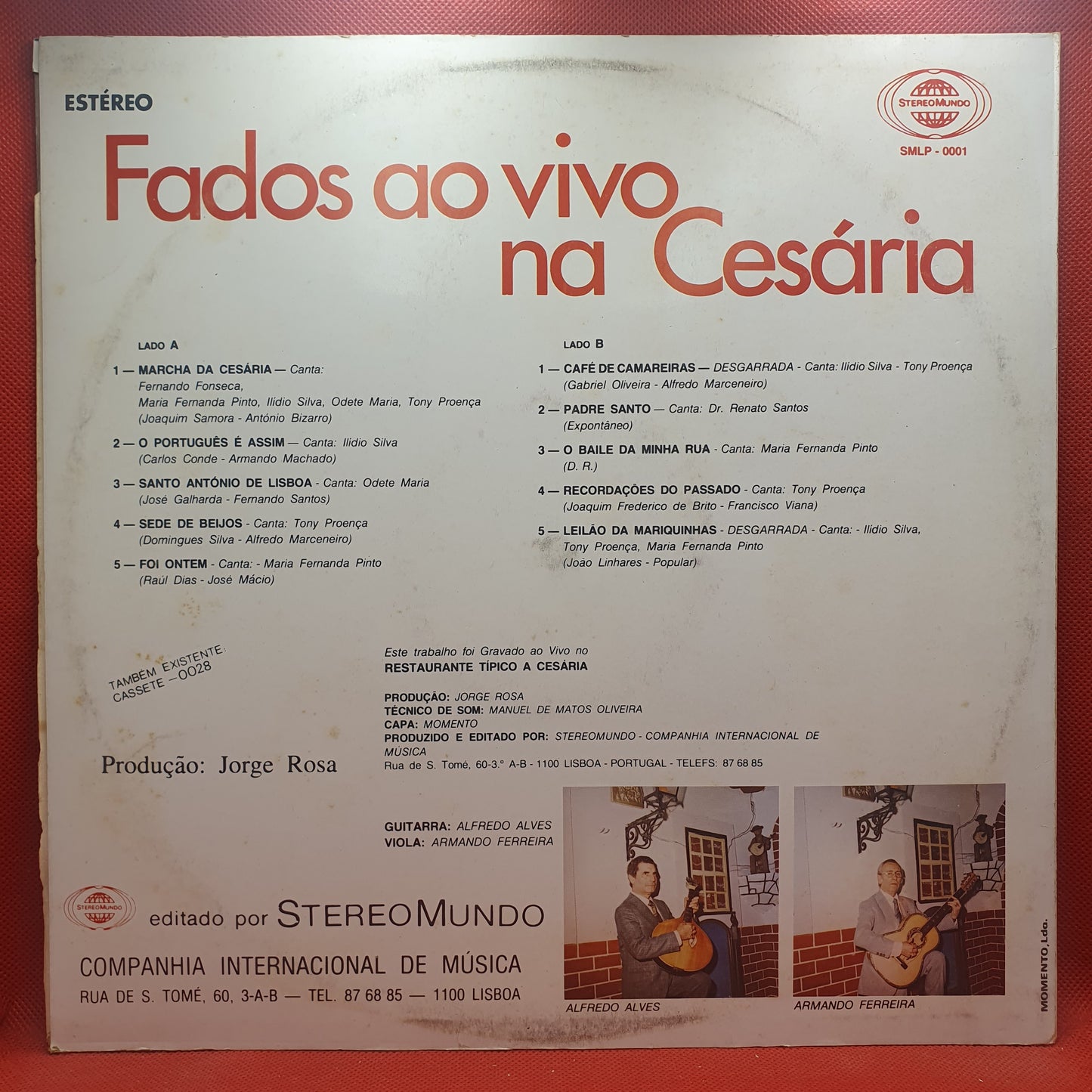 Various – Fados Ao Vivo Na Cesária