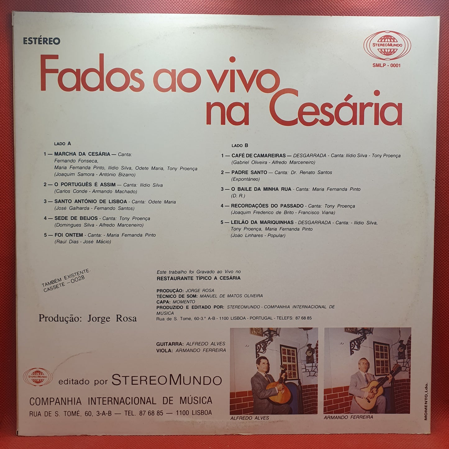 Various – Fados Ao Vivo Na Cesária