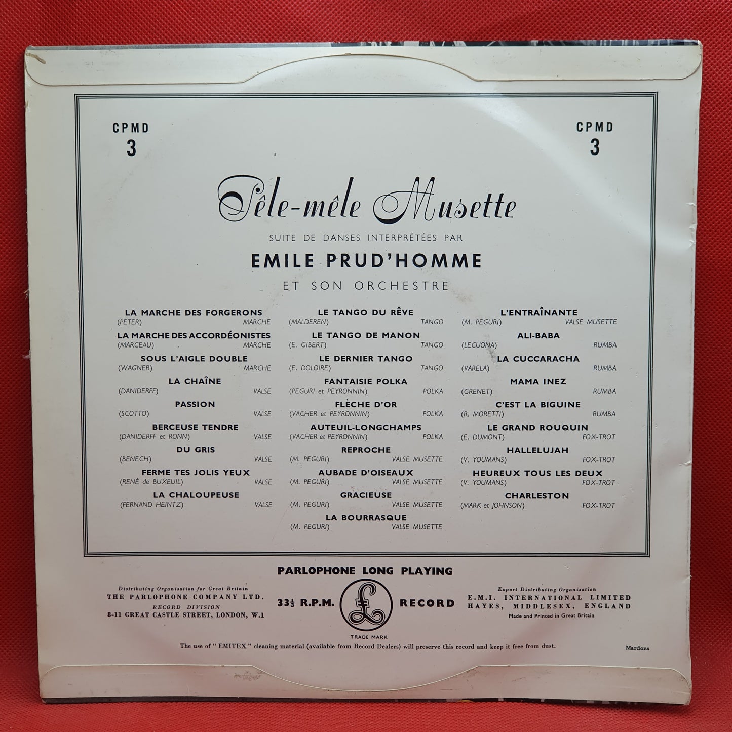 Emile Prud'Homme Et Son Orchestre – Pêle-Mêle Musette