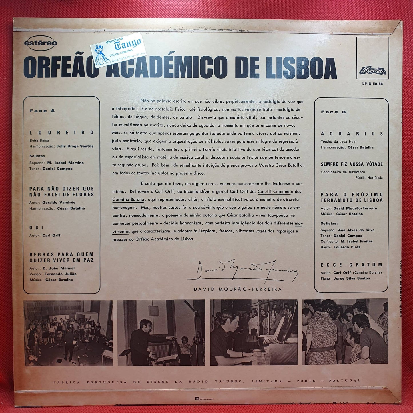 Orfeão Académico De Lisboa, César Batalha – Canta