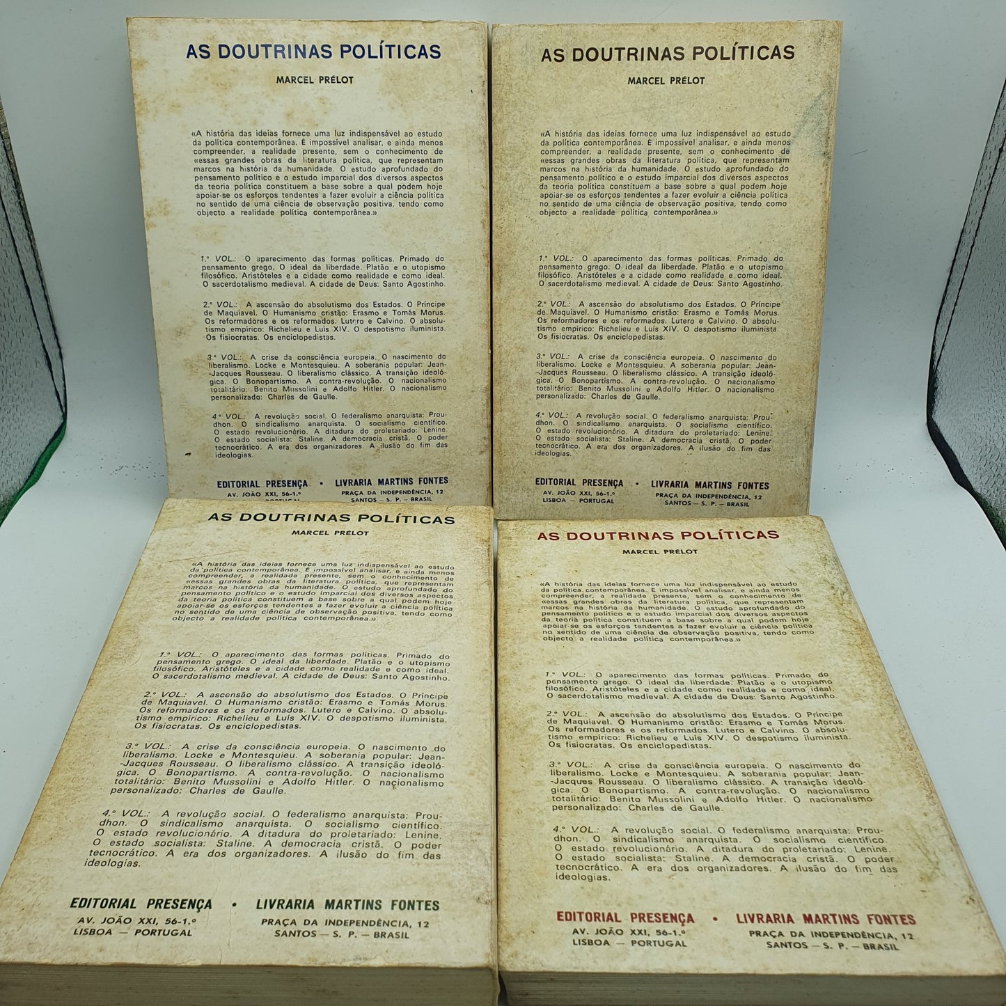 Marcel Prelot - As Doutrinas Políticas Vol. 1 a 4