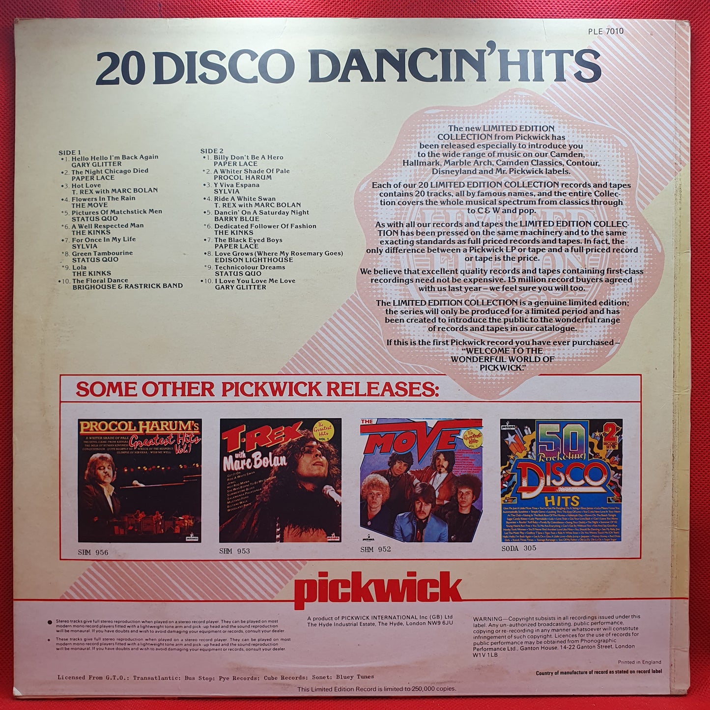 Various – 20 Disco Dancin' Hits