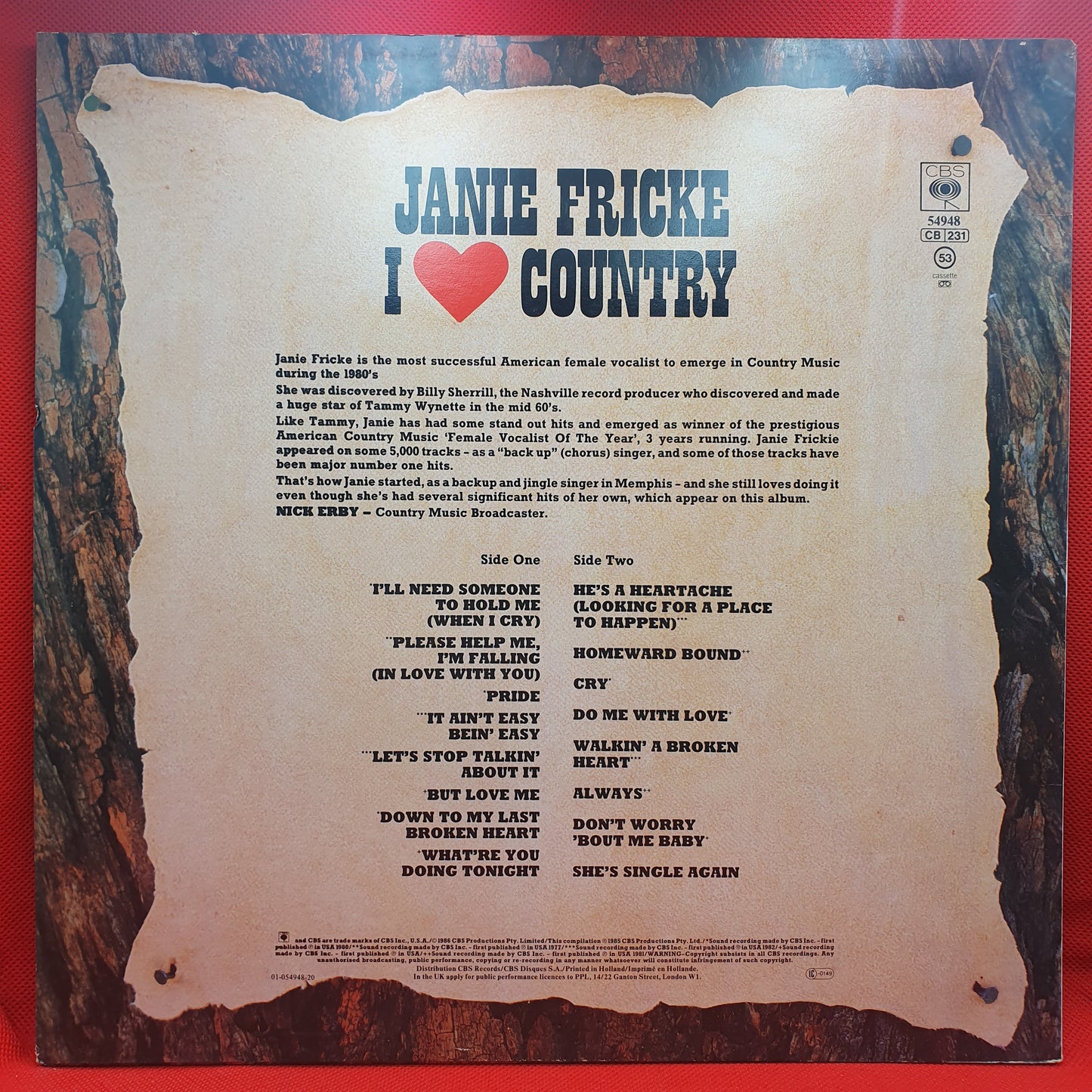 Janie Fricke – I Love Country