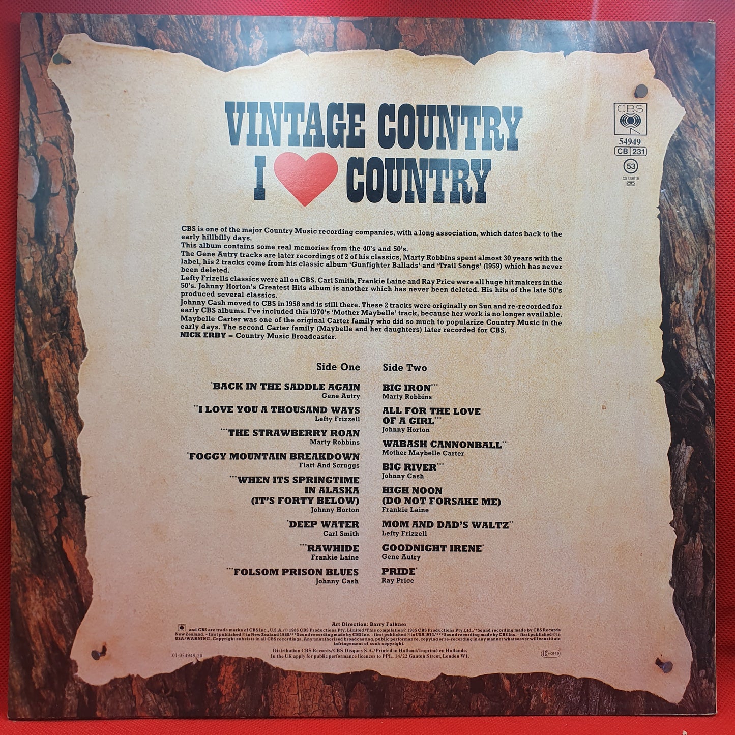 Various – I Love Country (Vintage Country)