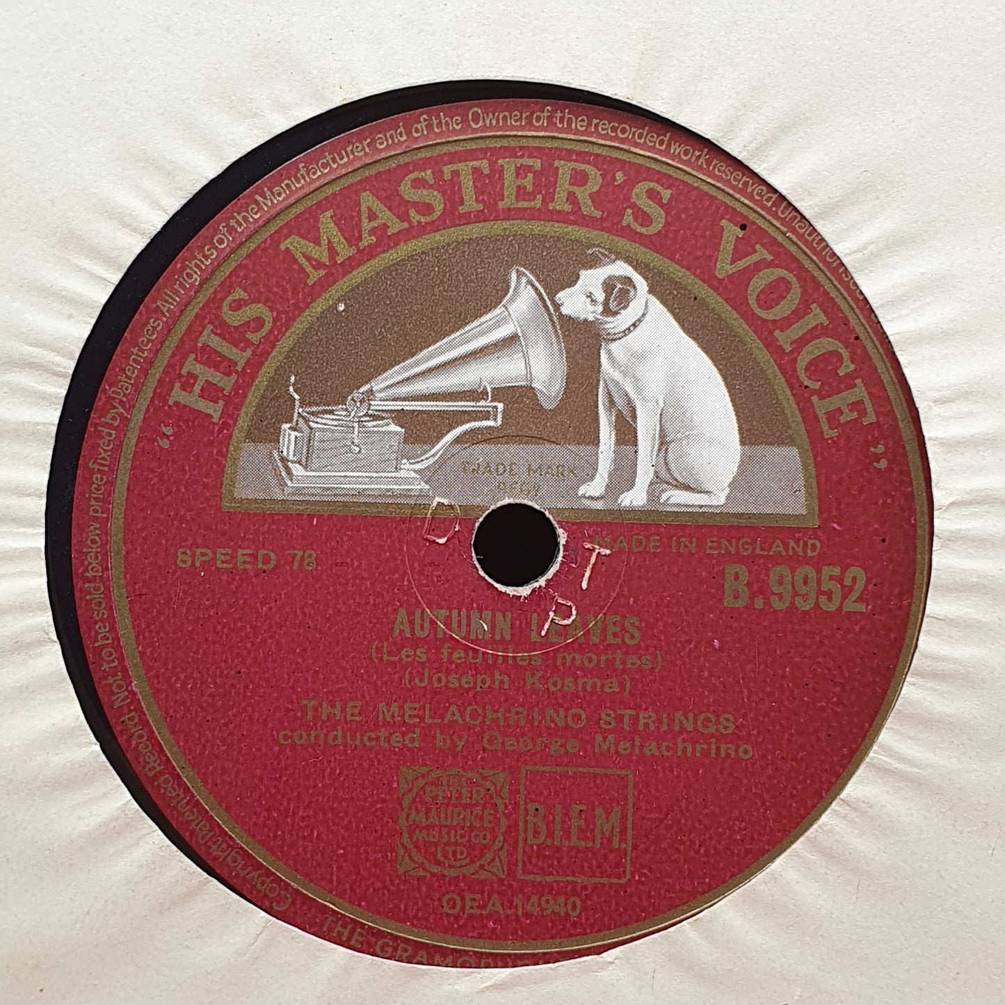 The Melachrino Strings / George Melachrino – September Song / Autumn Leaves (Les Feuilles Mortes)