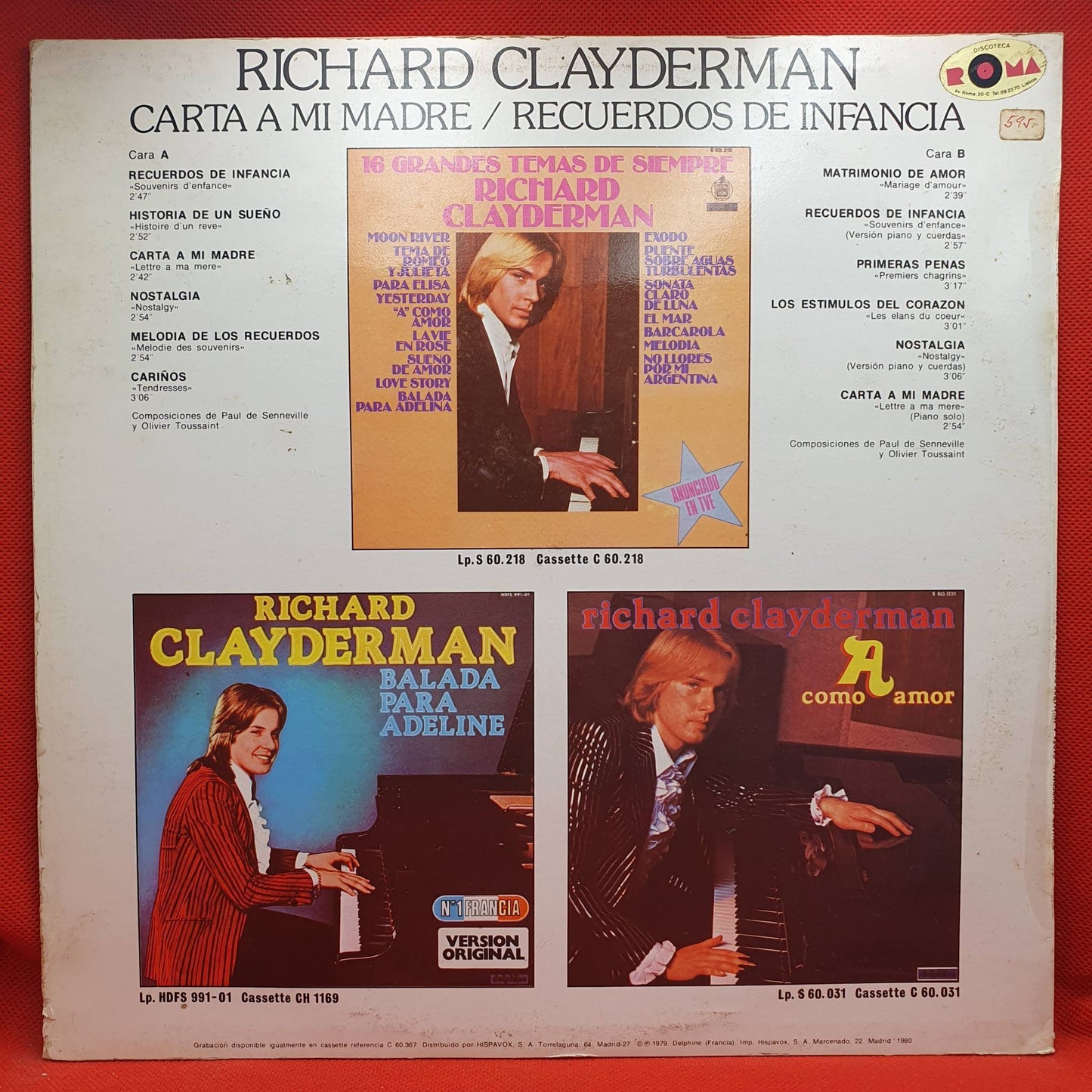 Richard Clayderman – Carta A Mi Madre / Recuerdos De Infancia