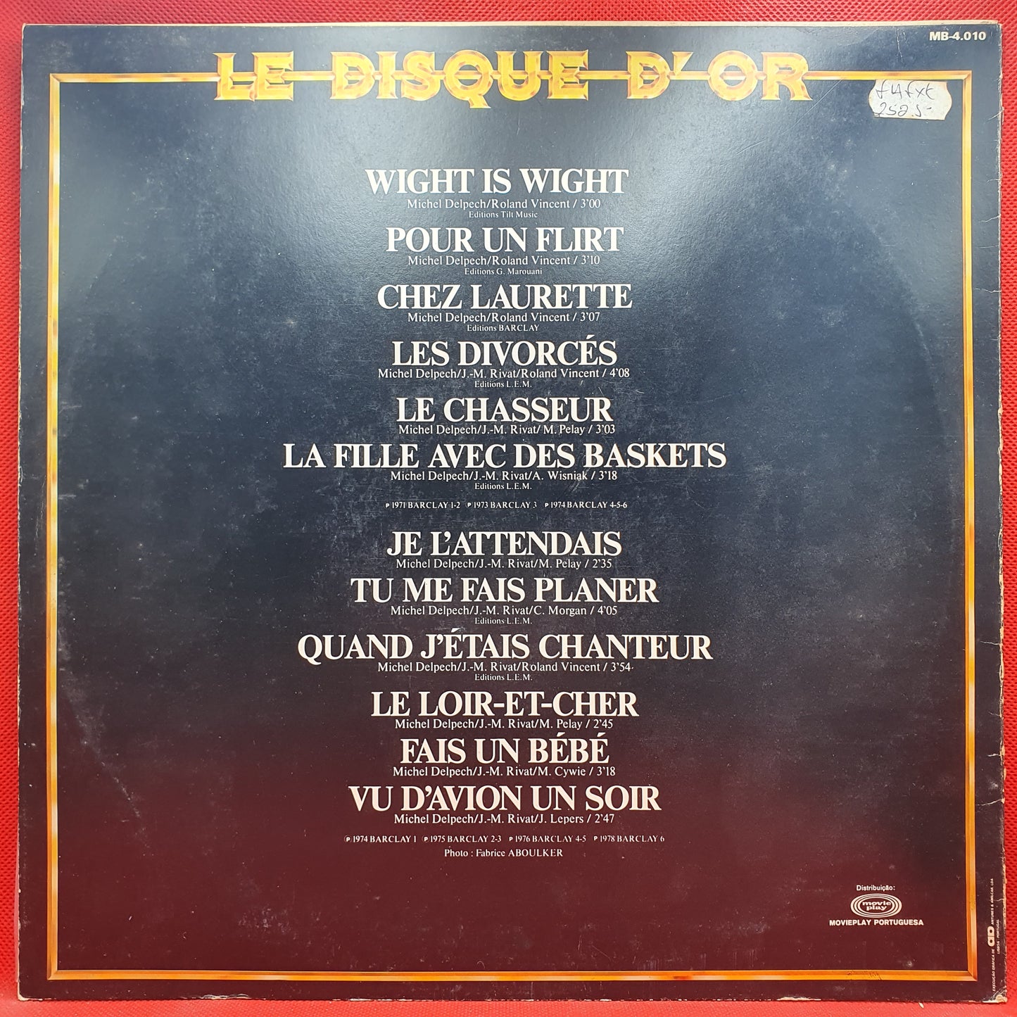 Michel Delpech – Le Disque D'Or