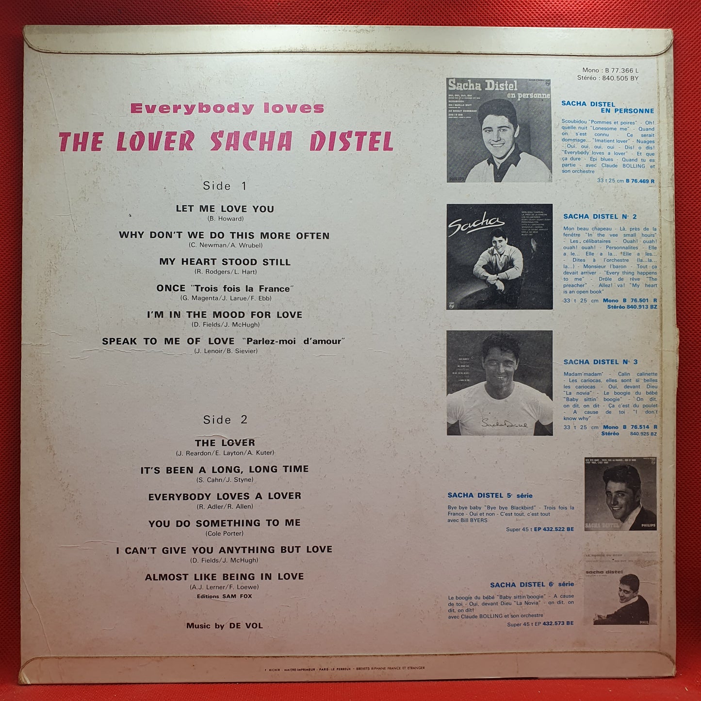 Sacha Distel – Everybody Loves The Lover