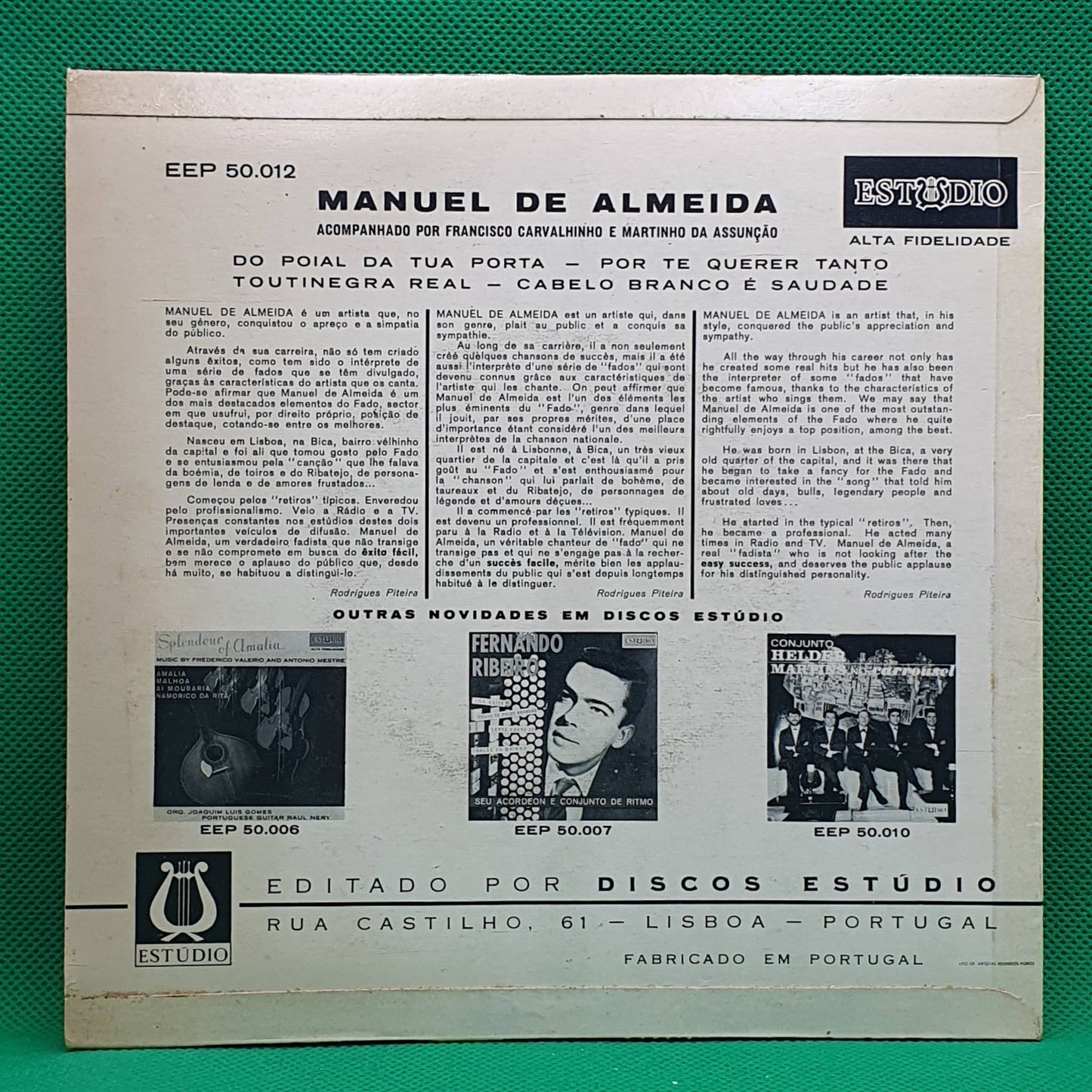 Manuel De Almeida – Do Poial Da Tua Porta