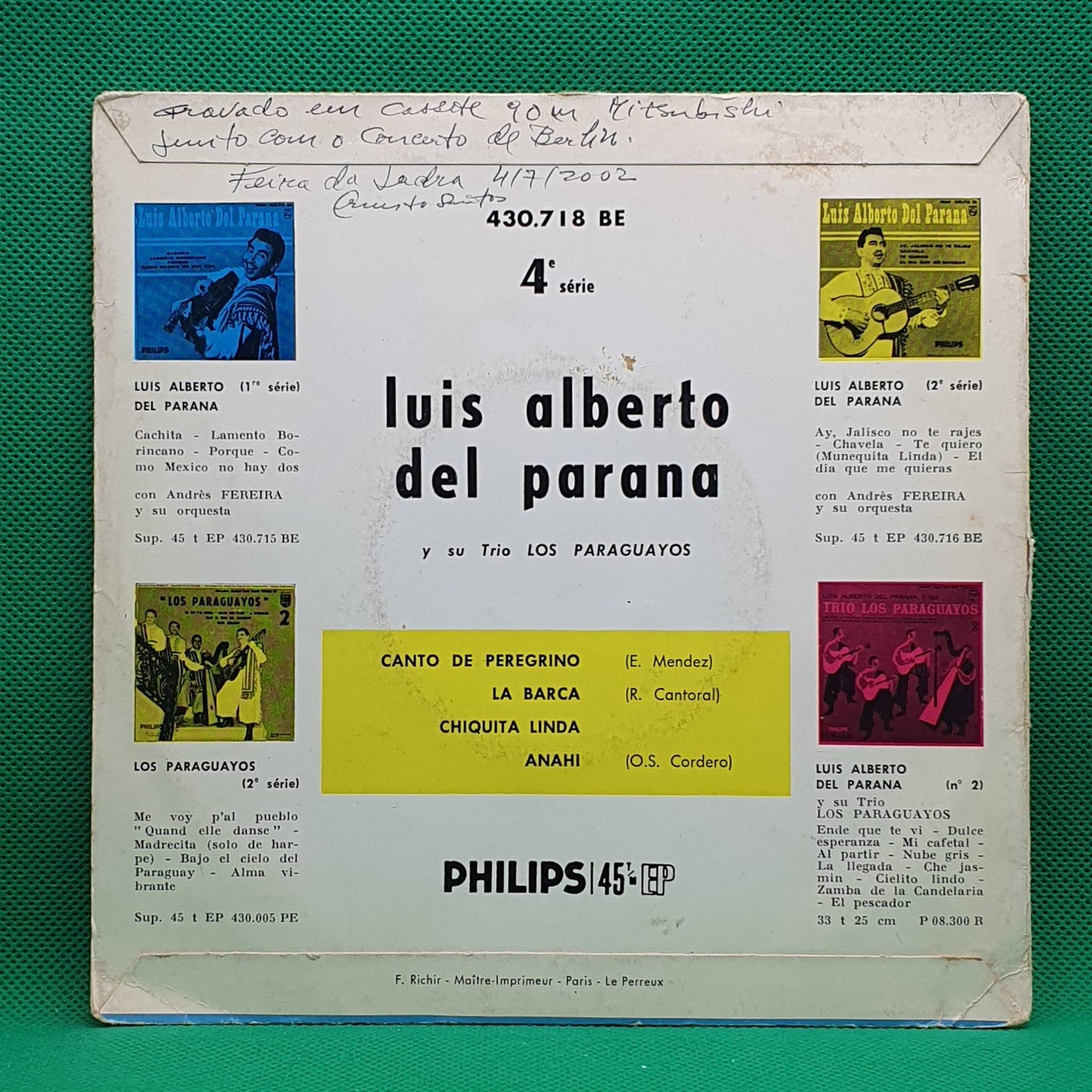 Luis Alberto del Parana y su Trio Los Paraguayos – Canto de Pergrino