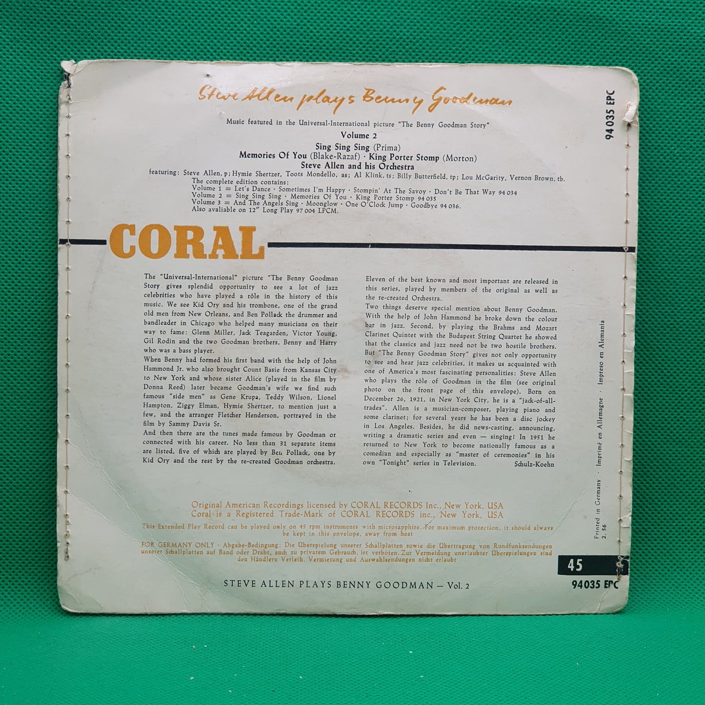 Steve Allen – Steve Allen Plays Benny Goodman Vol. 2