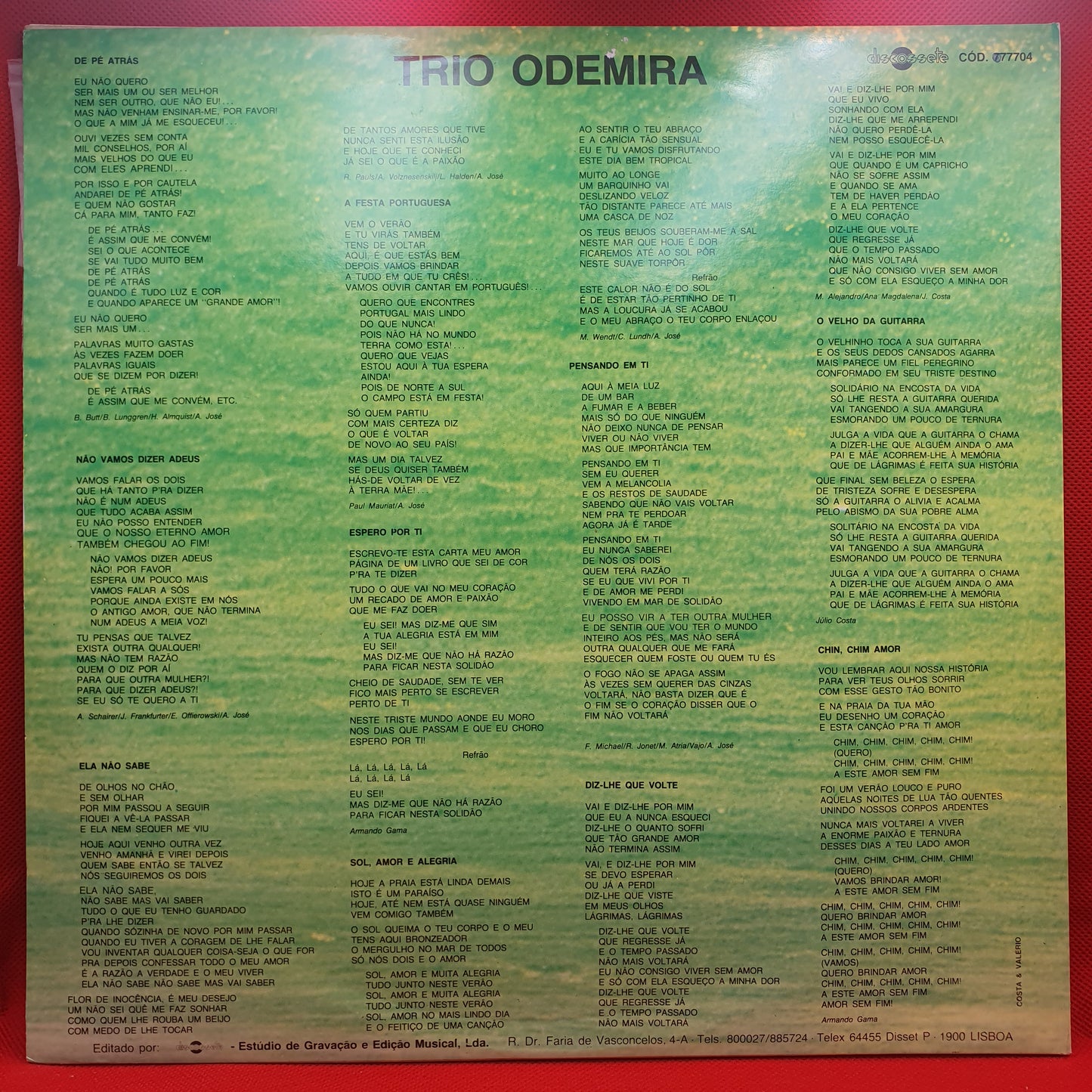Trio Odemira – 30 Anos Com A Música Portuguesa