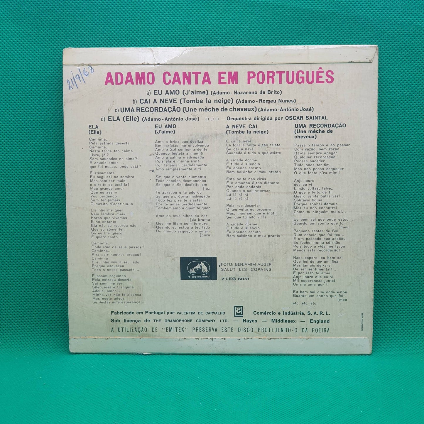 Adamo – Adamo Canta Em Português