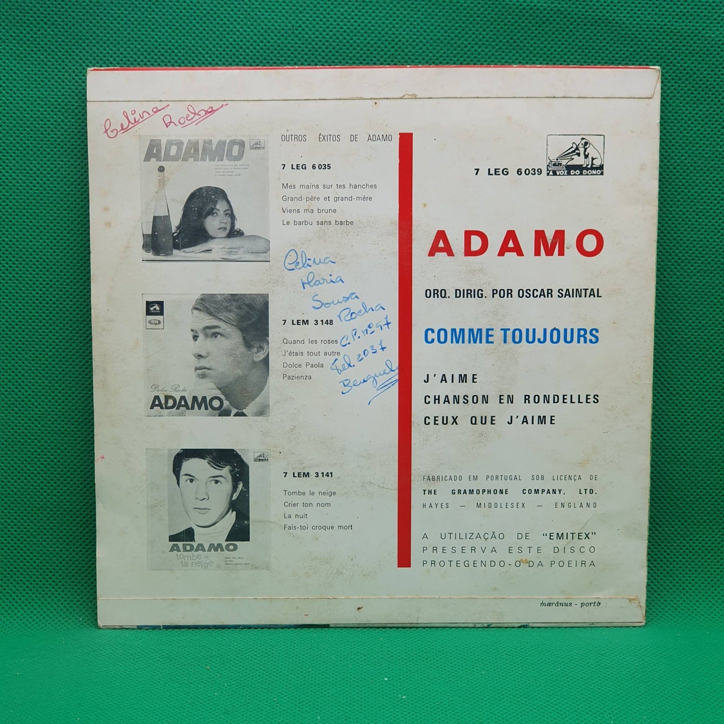 Adamo – J'Aime / Chanson En Rondelles / Comme Toujours / Ceux Que J'Aime