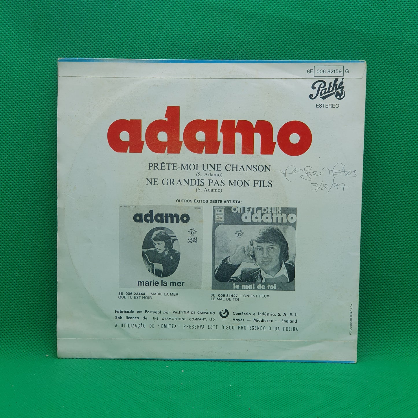 Salvatore Adamo – Prète-Moi Une Chanson / Ne Grandis Pas Mon Fils