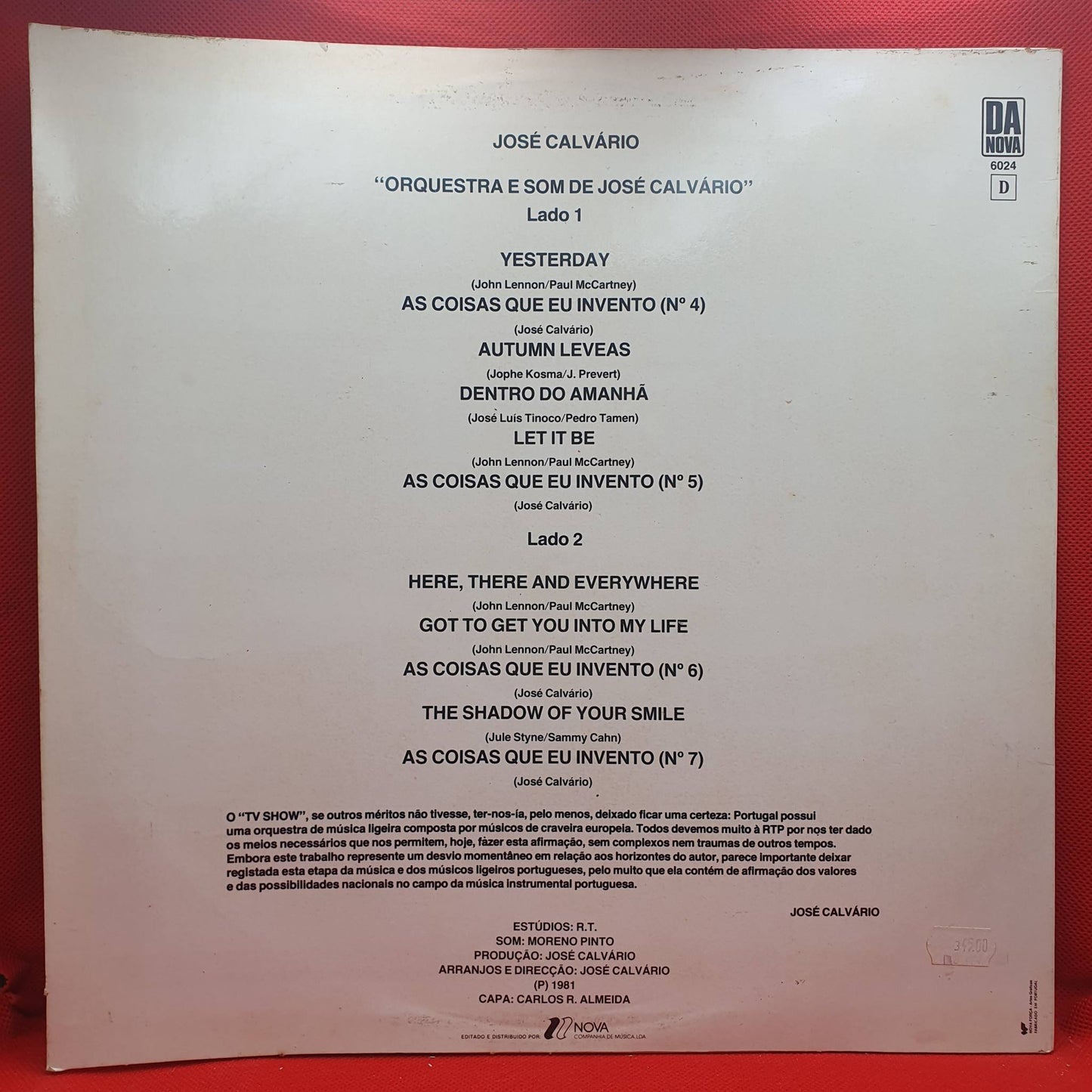 José Calvário – Orquestra E Som De José Calvário / 81