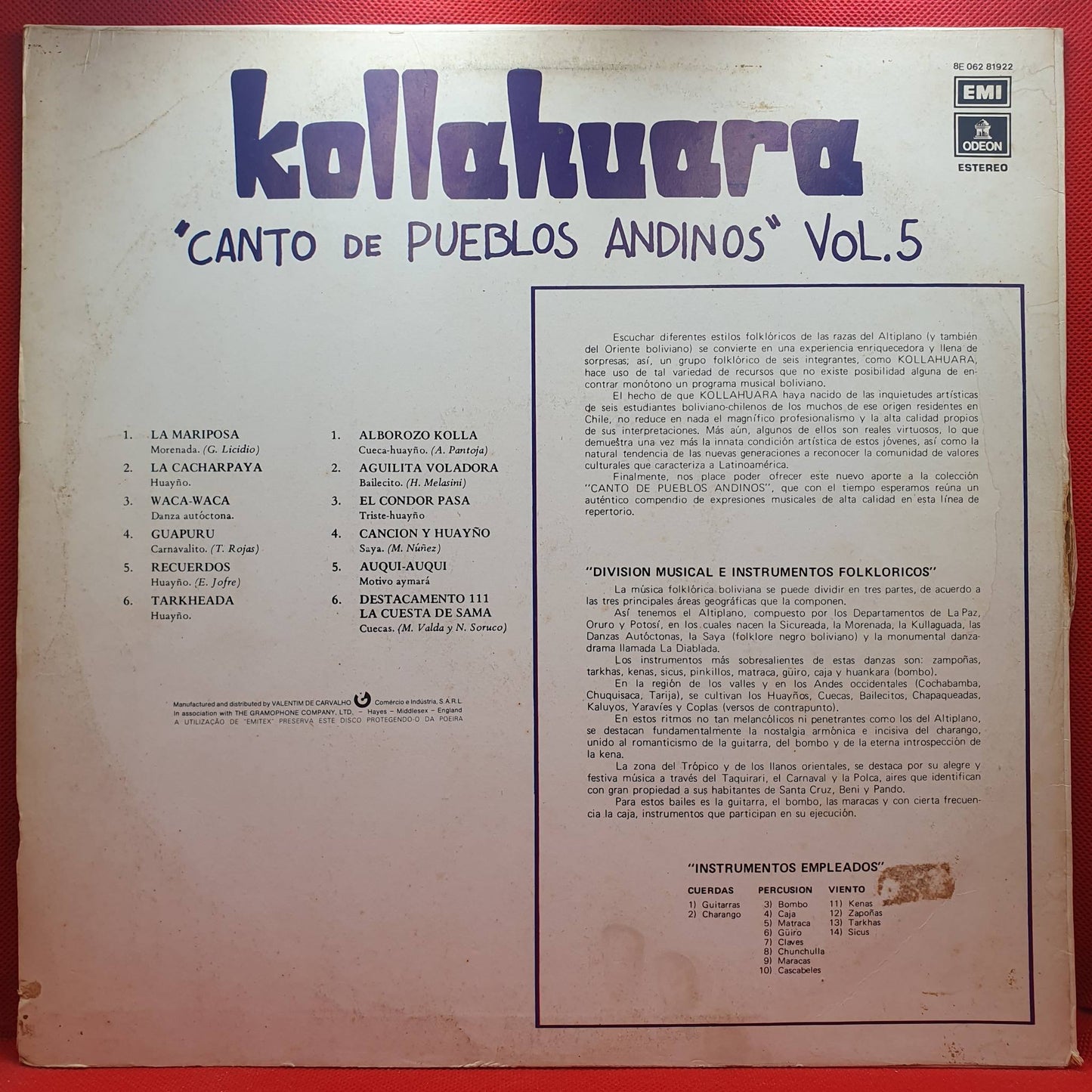 Conjunto Kollahuara – Canto De Pueblos Andinos Vol. 5