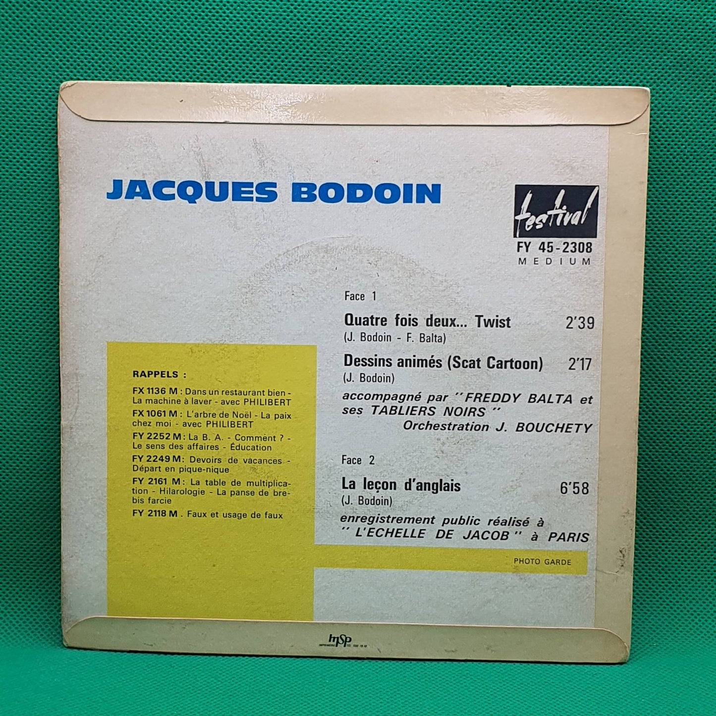 Jacques Bodoin – Quatre Fois Deux... Twist