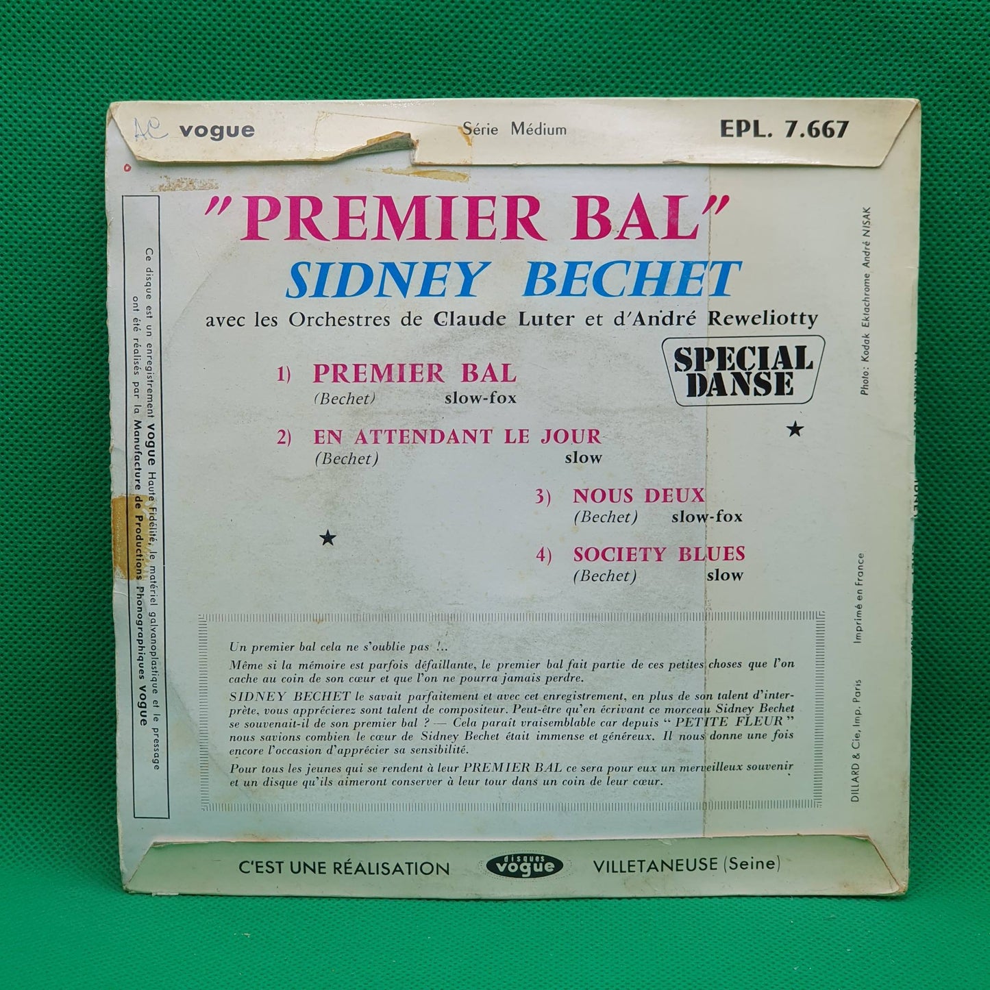 Sidney Bechet with L'Orchestre De Claude Luter – Premier Bal