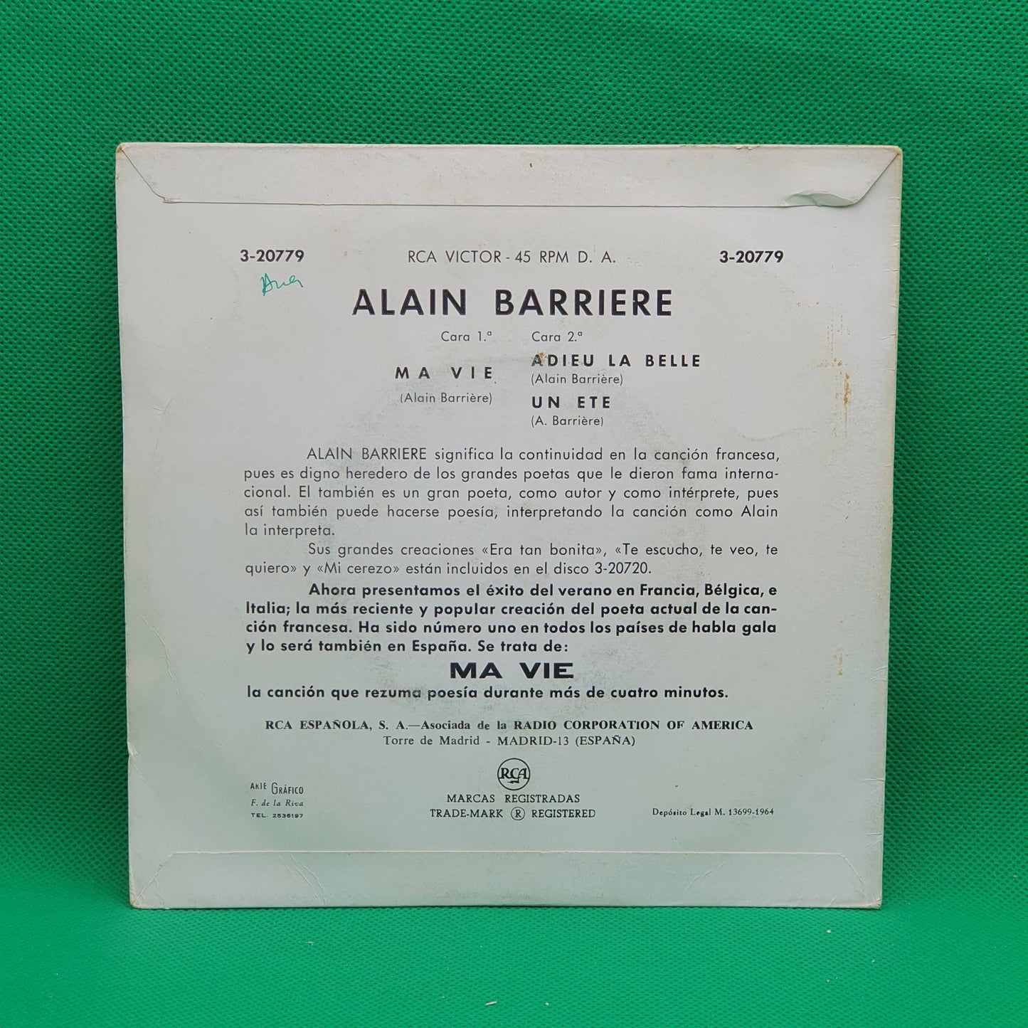 Alain Barriere – Ma Vie
