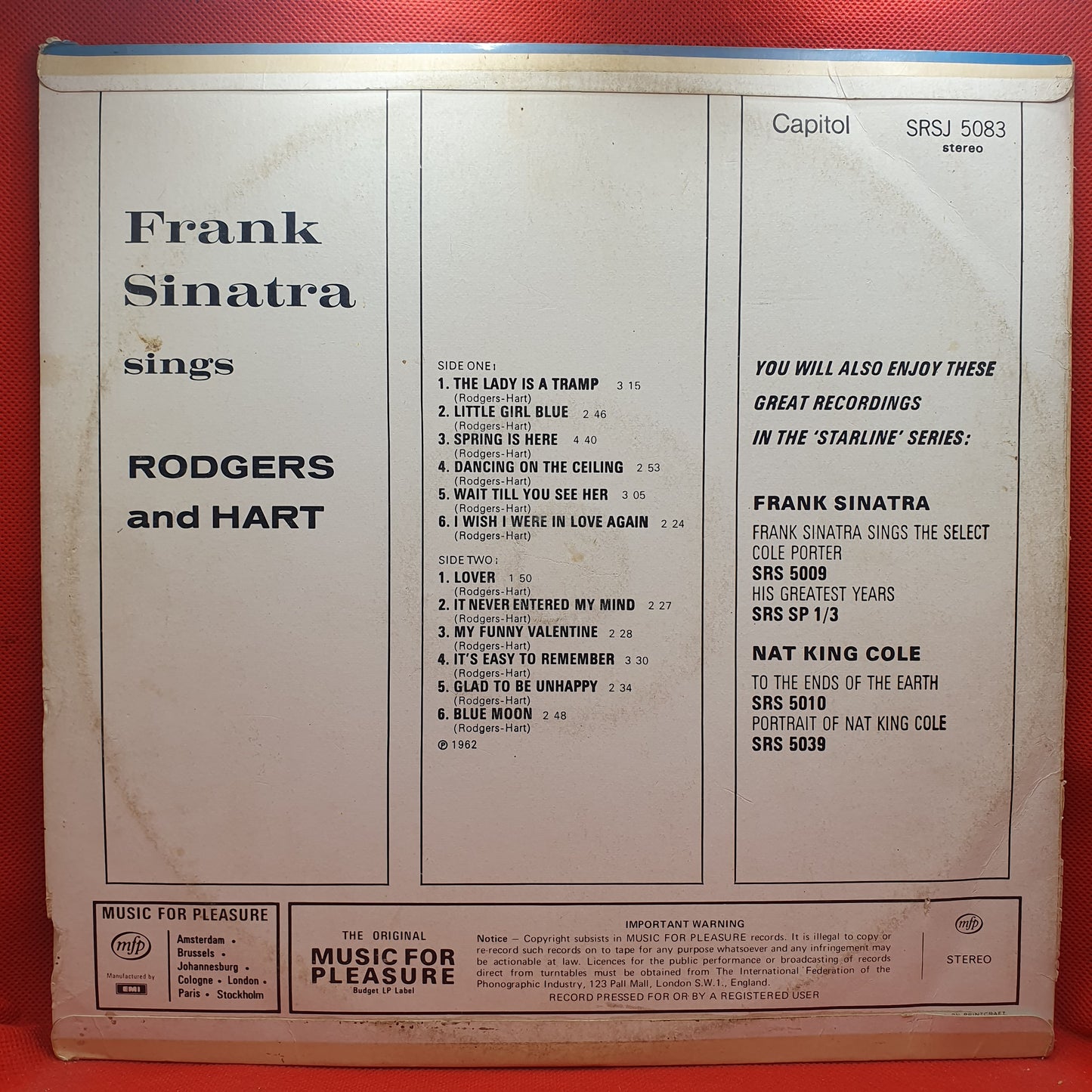 Frank Sinatra – Sings Rodgers And Hart