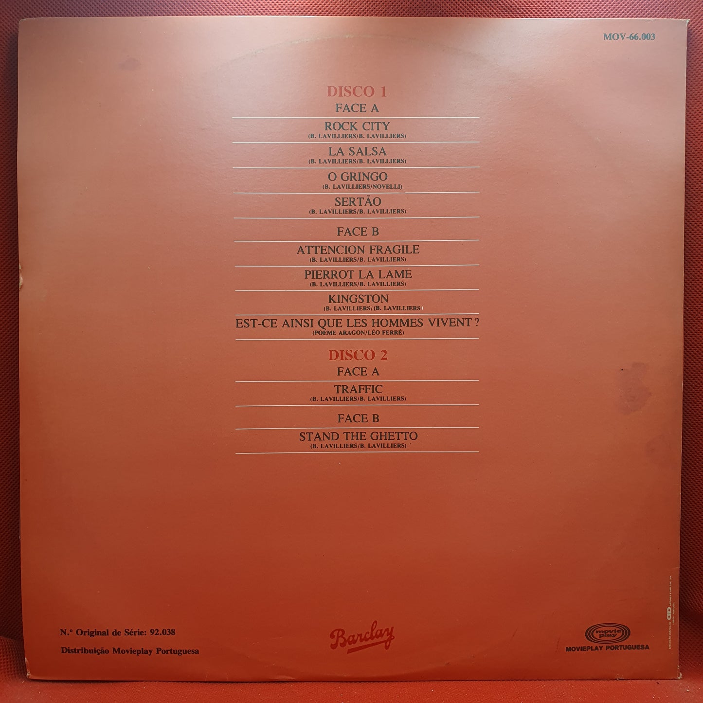 Lavilliers – O Gringo