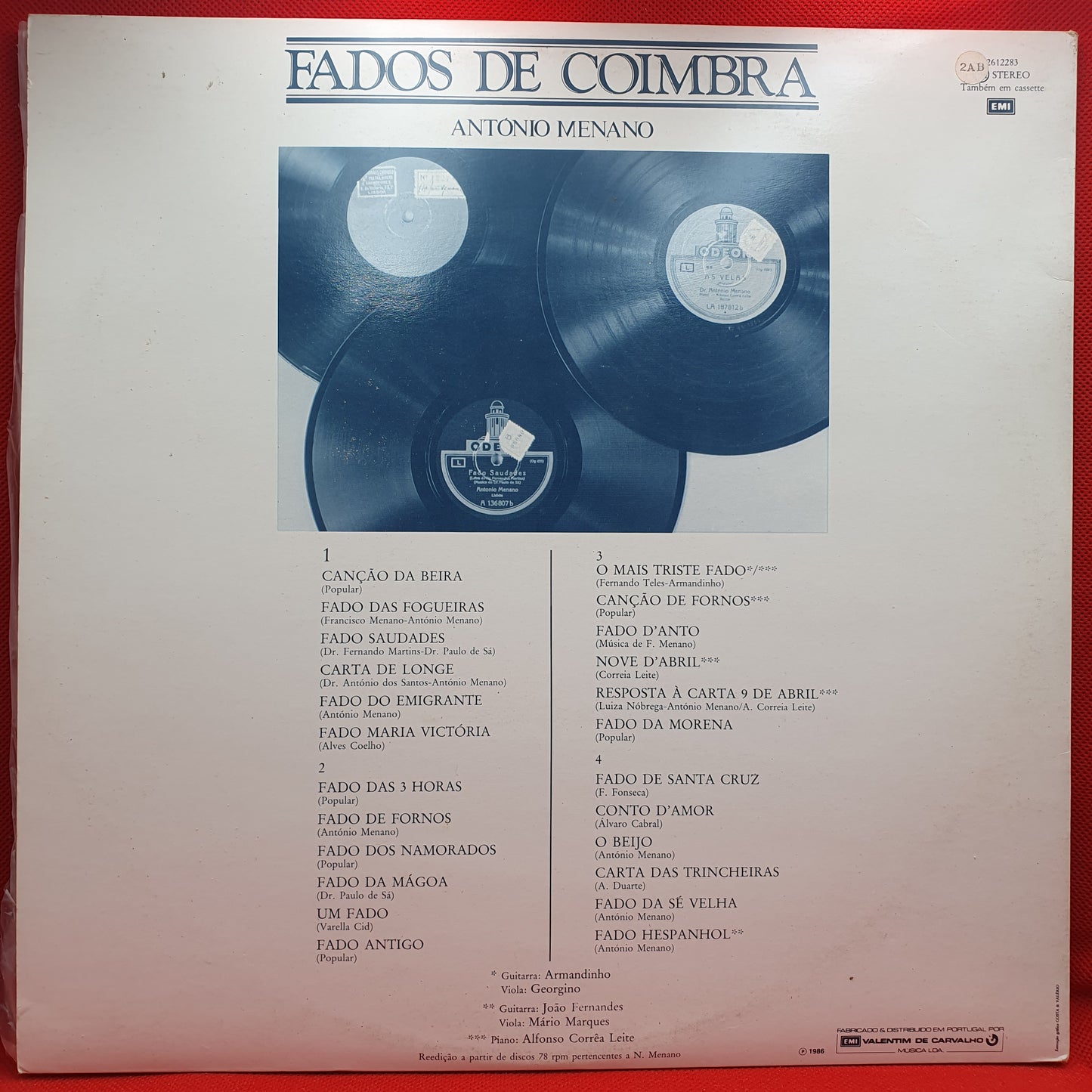 António Menano – Fados De Coimbra Vol. II