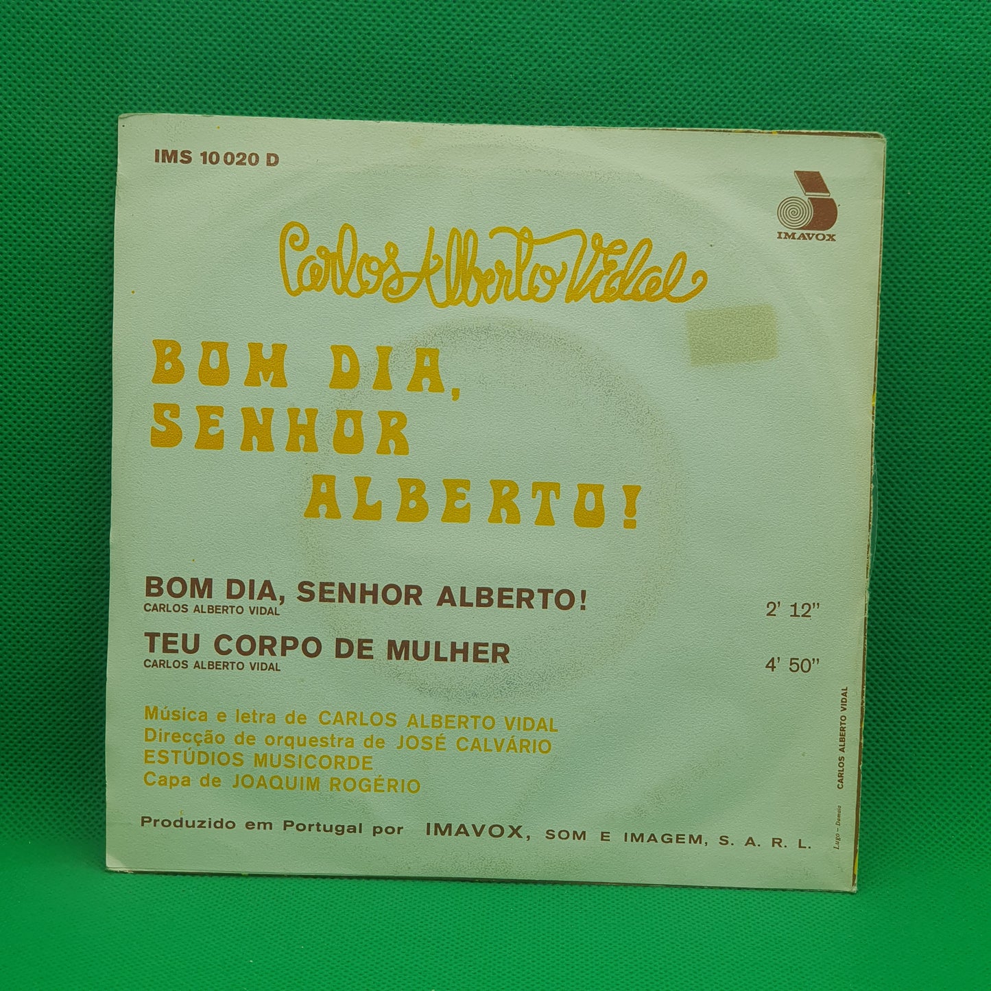 Carlos Alberto Vidal – Bom Dia, Senhor Alberto!