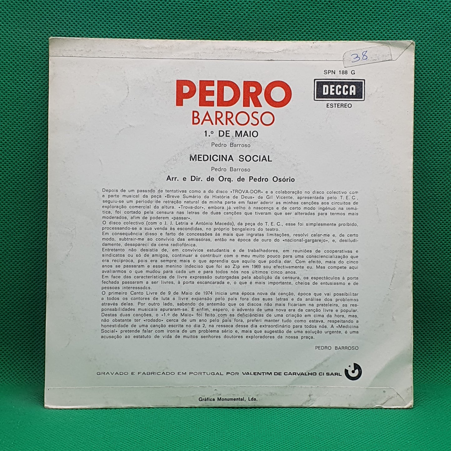 Pedro Barroso – 1º de Maio / Medicina Social