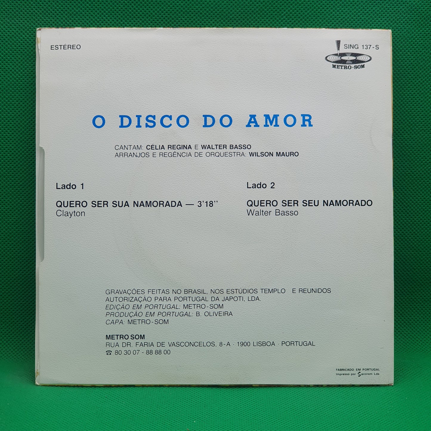 Célia Regina, Walter Basso – O Disco Do Amor - As Mais Do Brasil