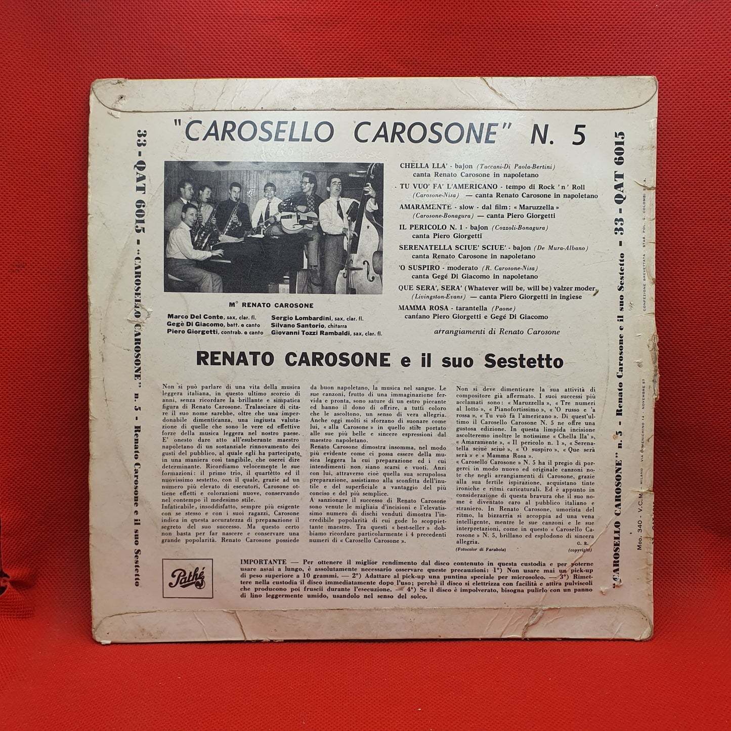 Renato Carosone E Il Suo Sestetto – Carosello Carosone N. 5