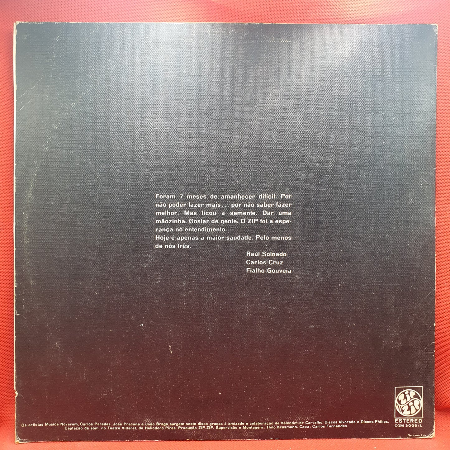 Raul Solnado, Carlos Cruz, José Fialho Gouveia, Nuno Martins – O Último Zip