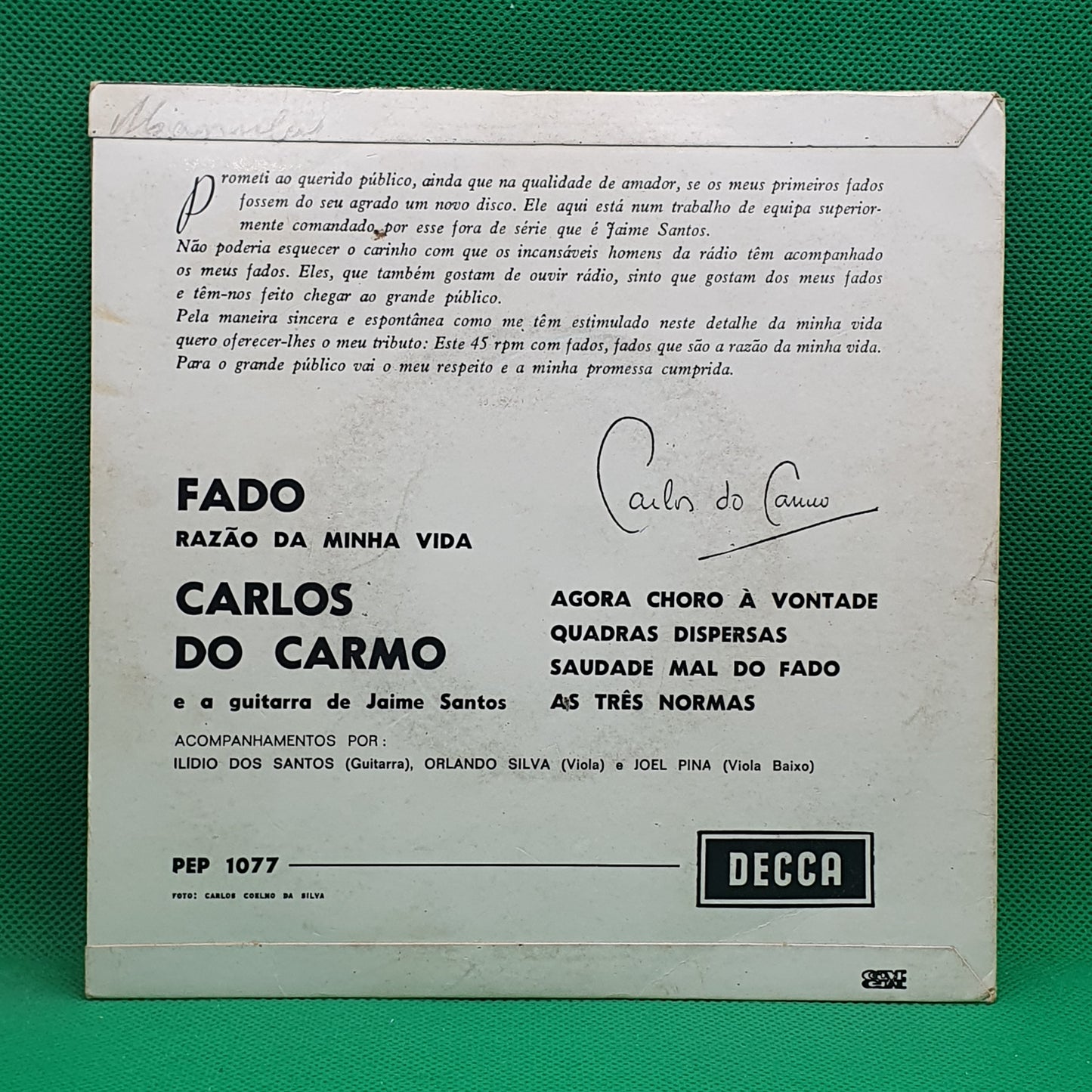 Carlos Do Carmo – Fado Razão Da Minha Vida
