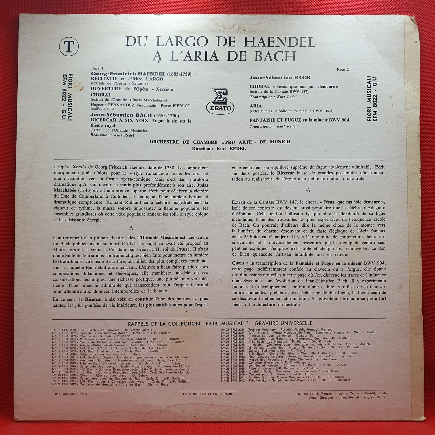 Haendel - Bach / Orchestre De Chambre Pro Arte De Munich – Du Largo De Haendel À L'Aria De Bach