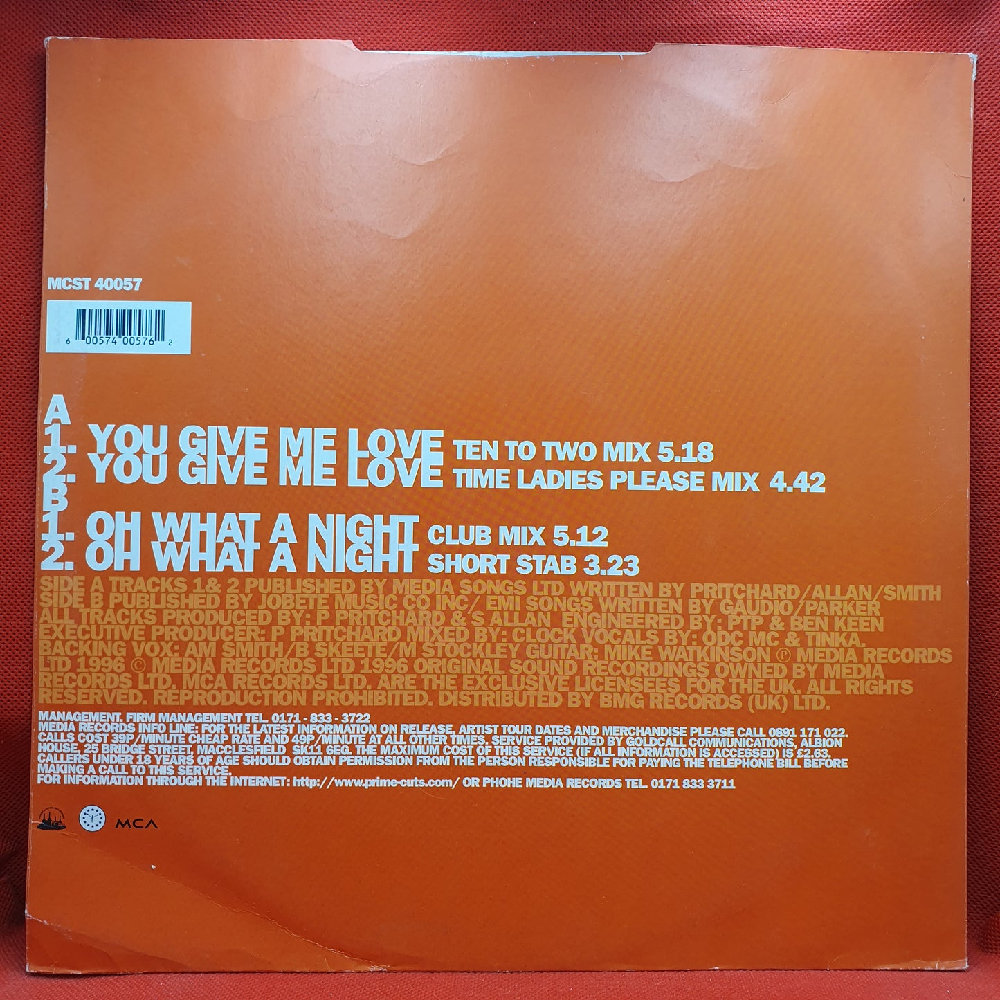 Clock – Oh What A Night / You Give Me Love