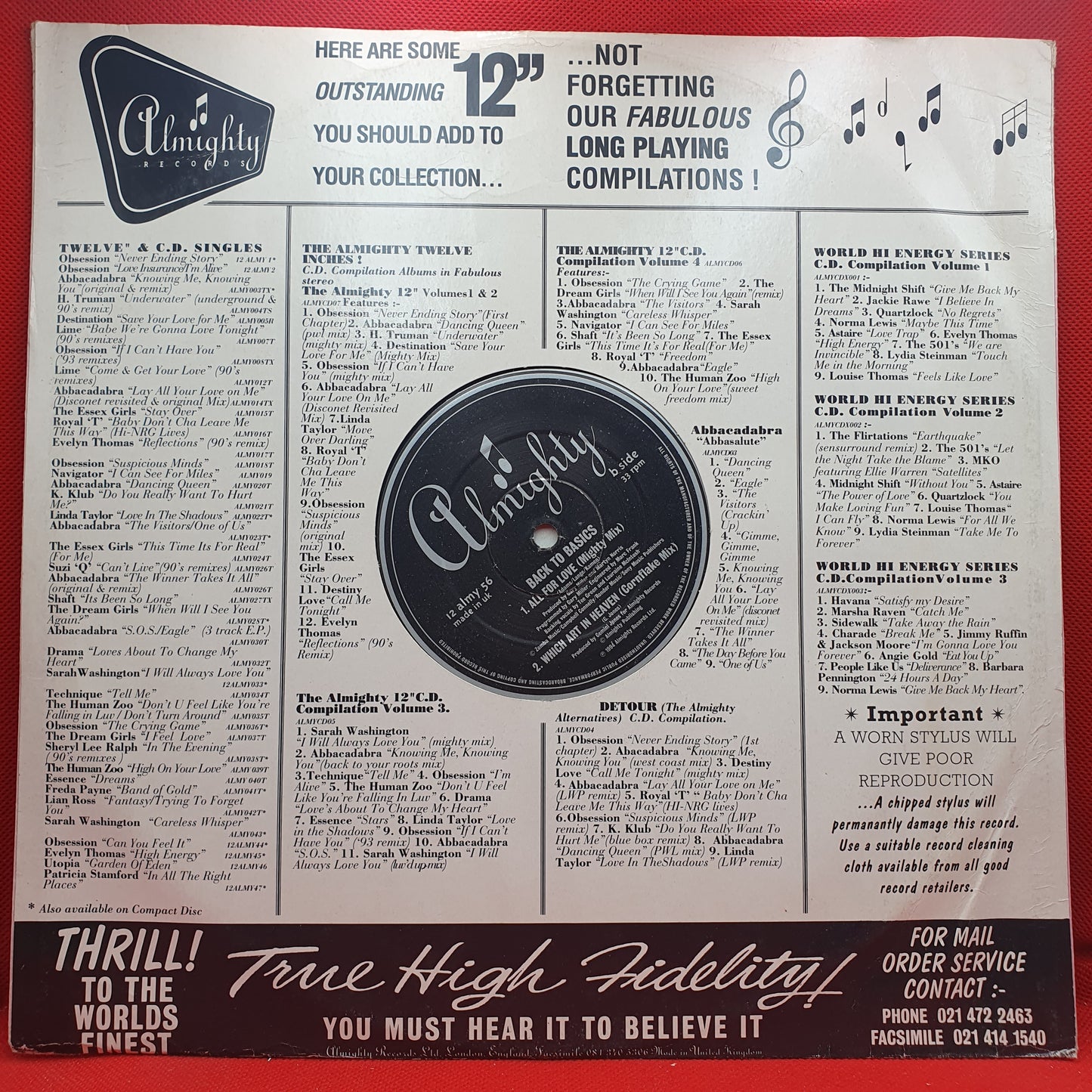 Back To Basics – All For Love