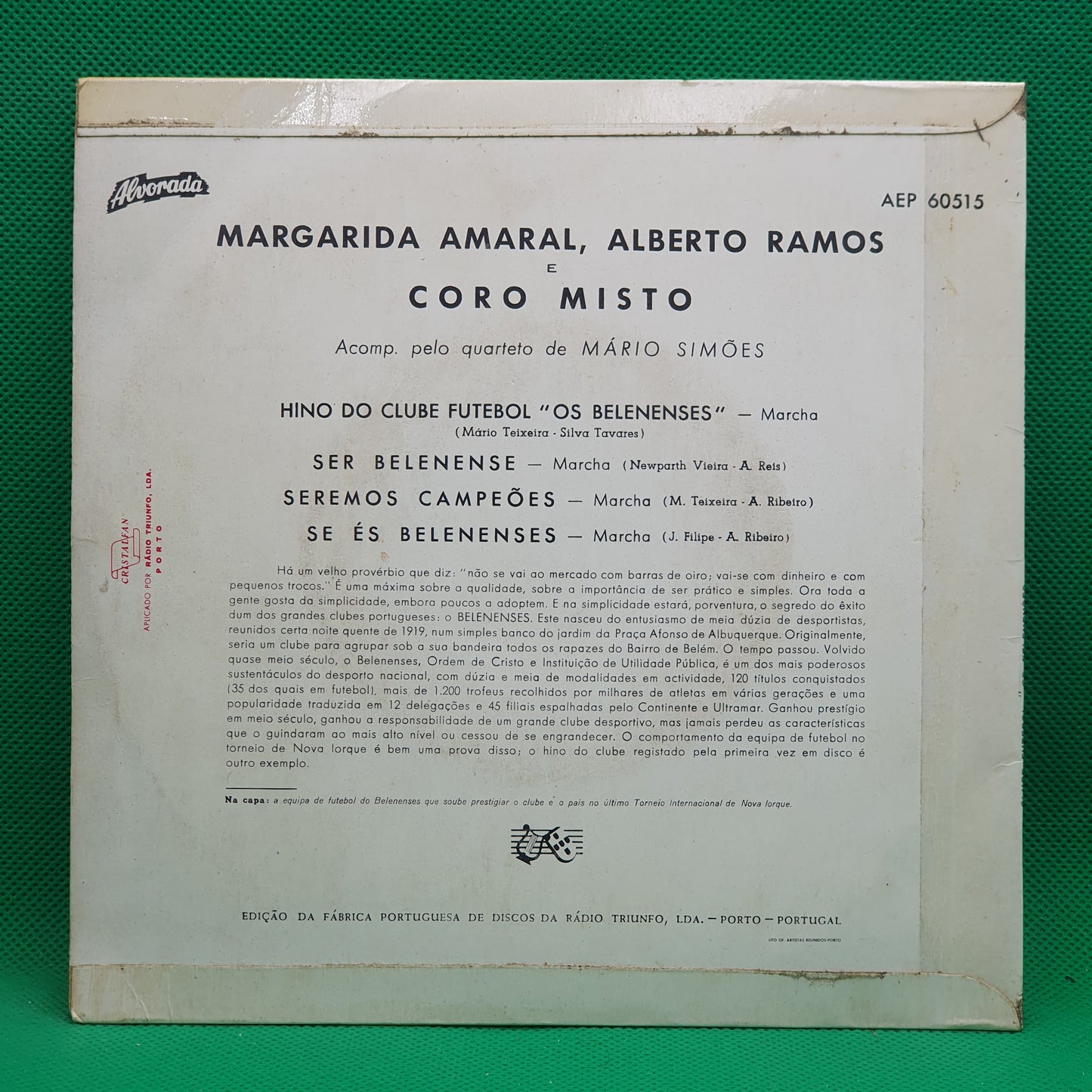 Margarida Amaral, Alberto Ramos – Hino do Belenenses