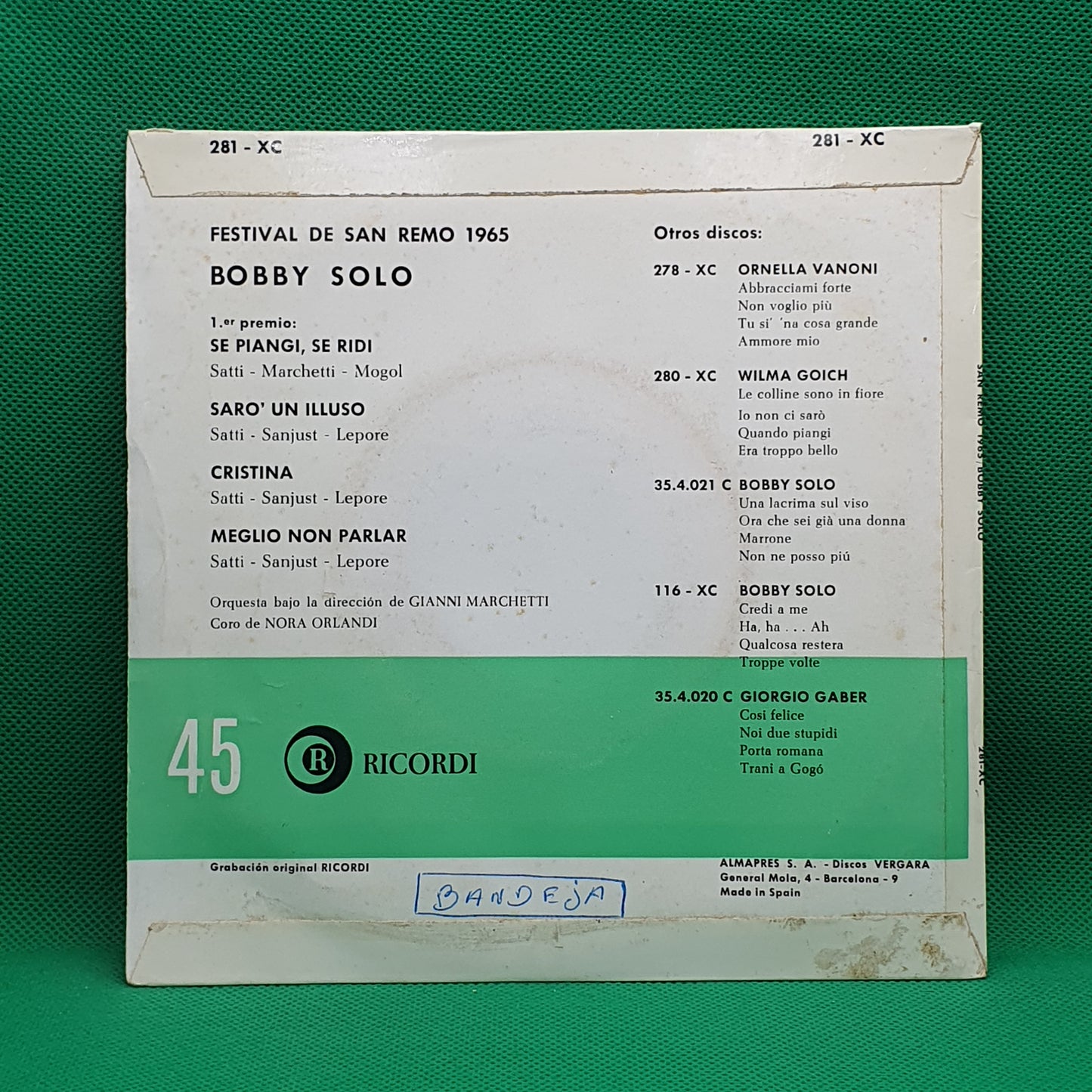 Bobby Solo – Festival San Remo 65