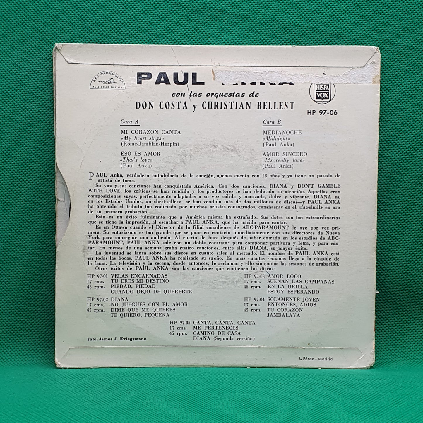 Paul Anka – Mi Corazón Canta / Eso Es Amor