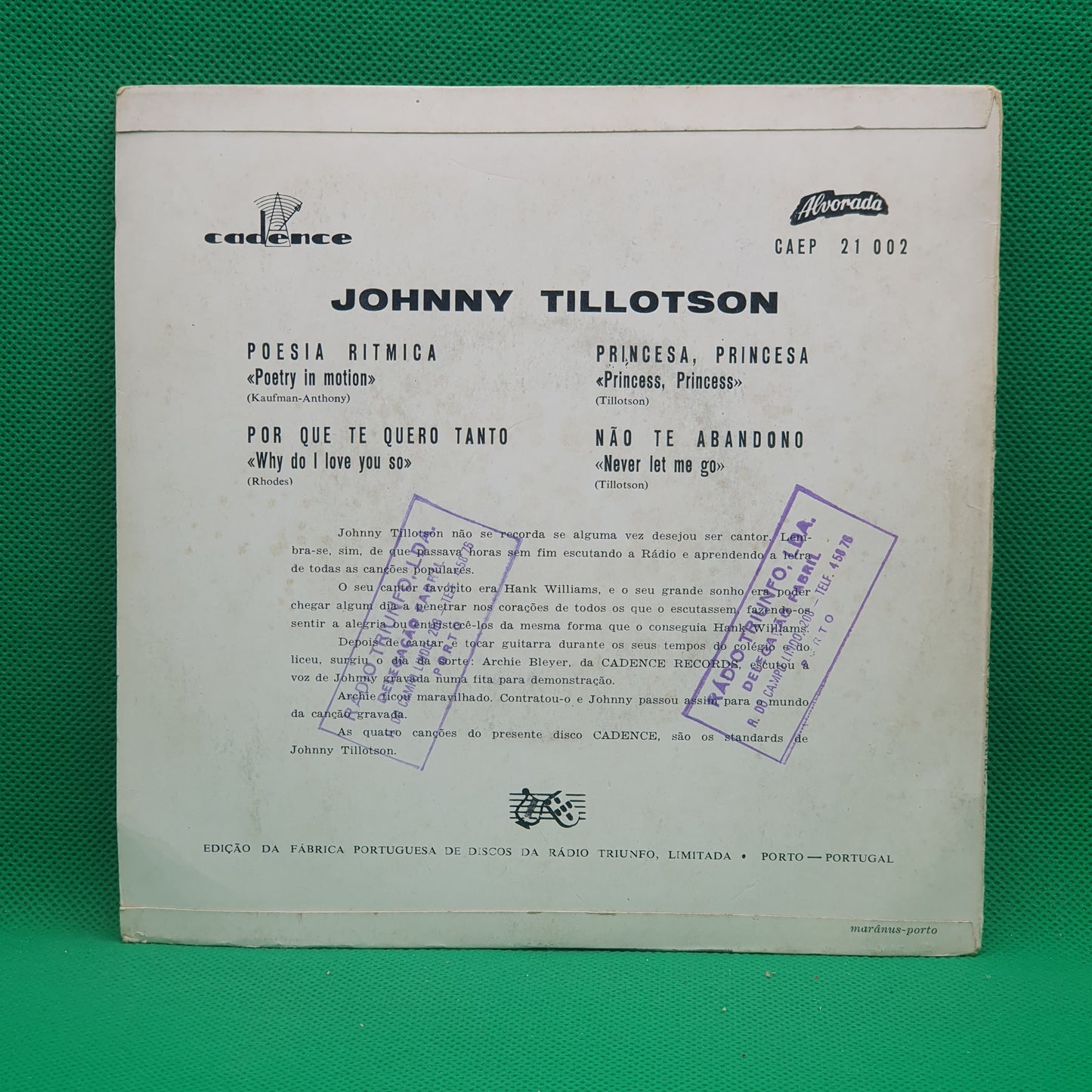 Johnny Tillotson – Poetry In Motion