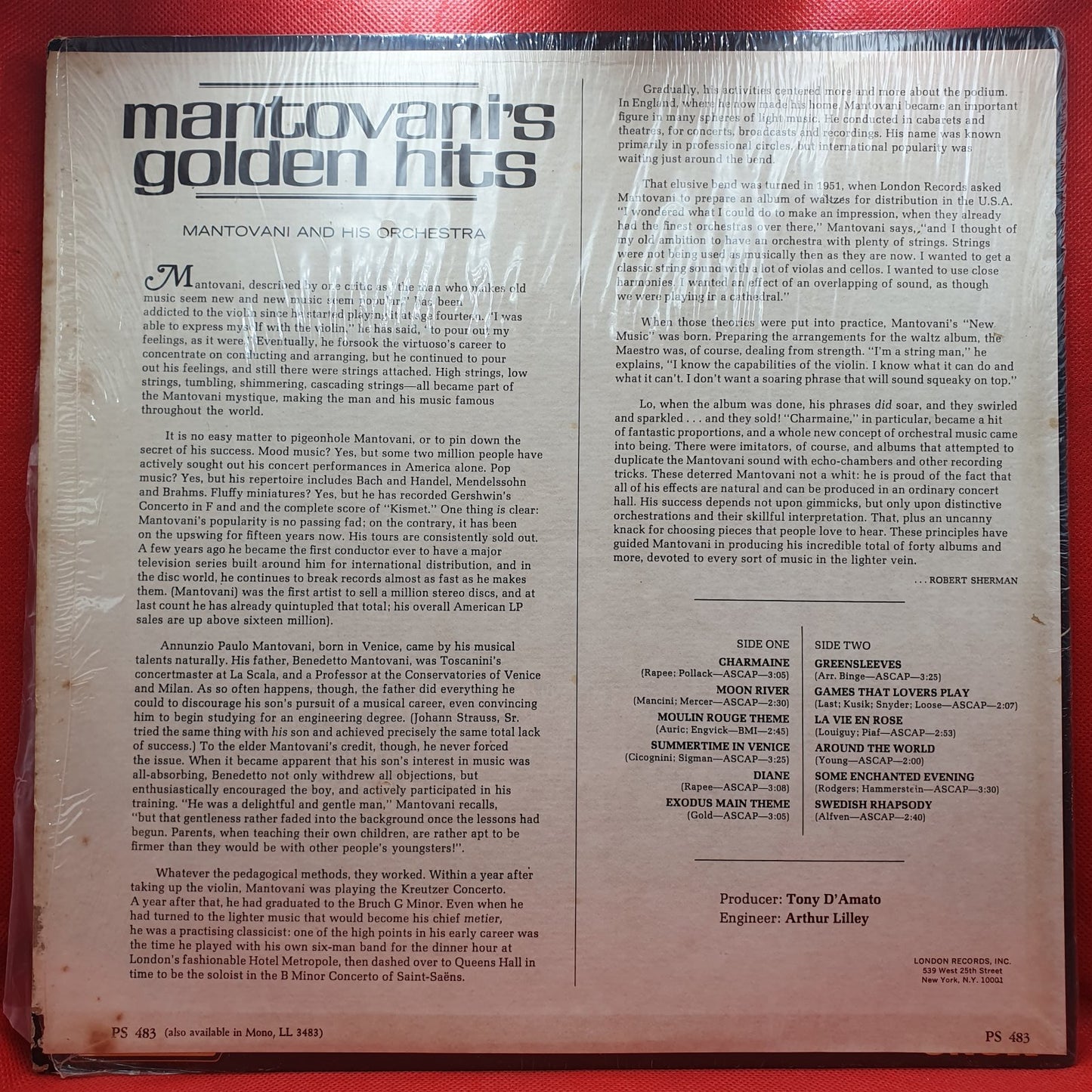 Mantovani And His Orchestra – Mantovani's Golden Hits (LP)