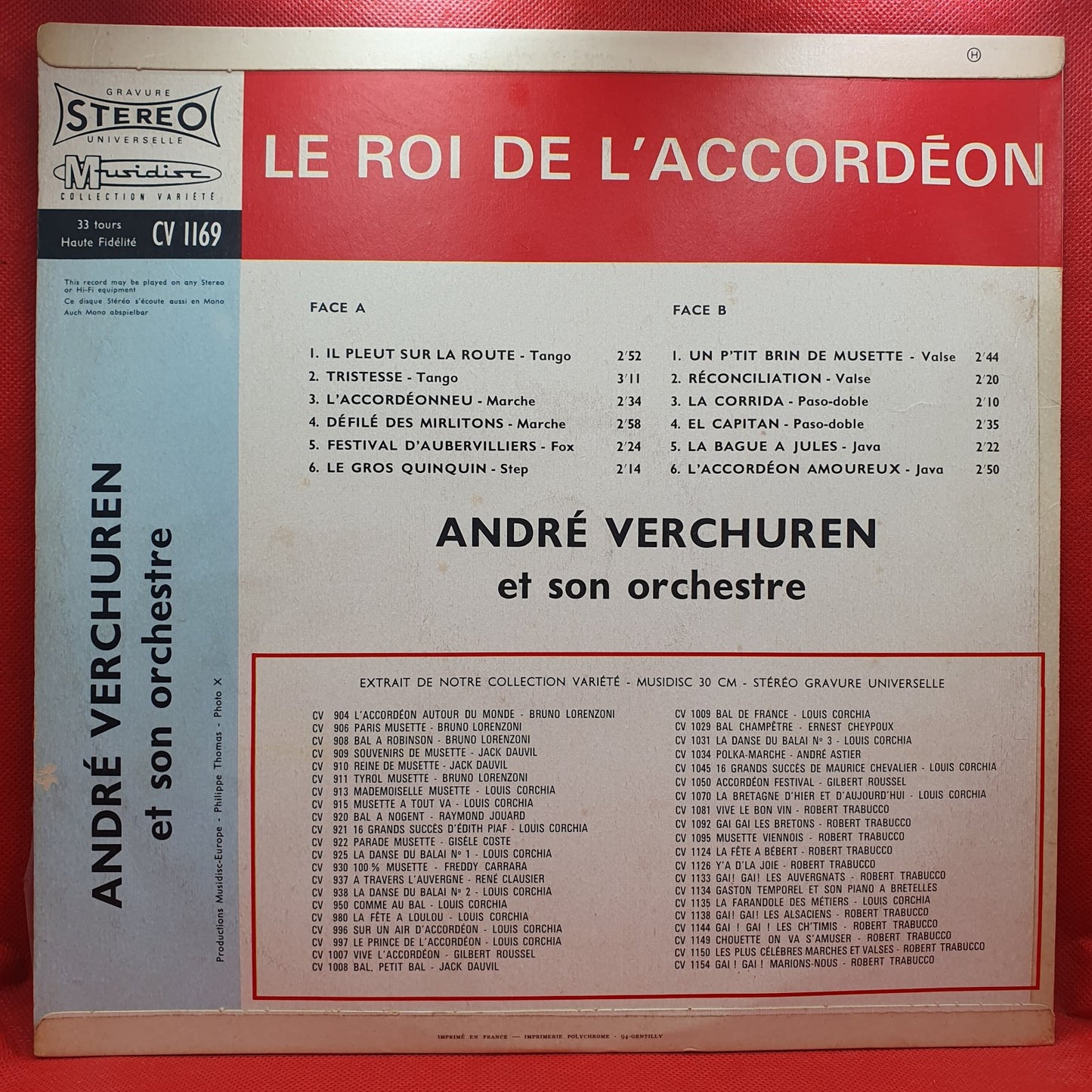 André Verchuren Et Son Orchestre* - Le Roi De L'accordéon (LP)