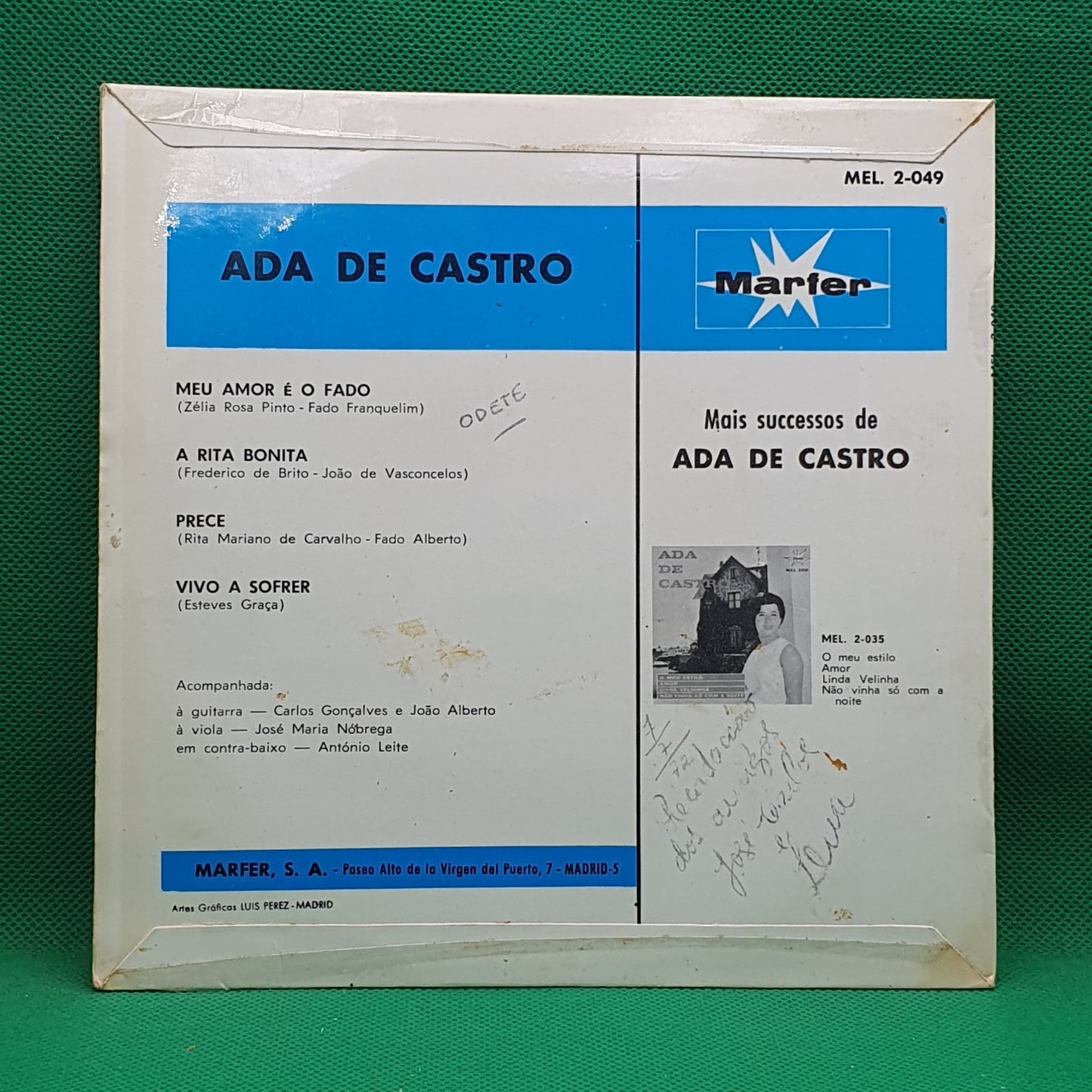 Ada De Castro - O Meu Amor É O Fado (EP)