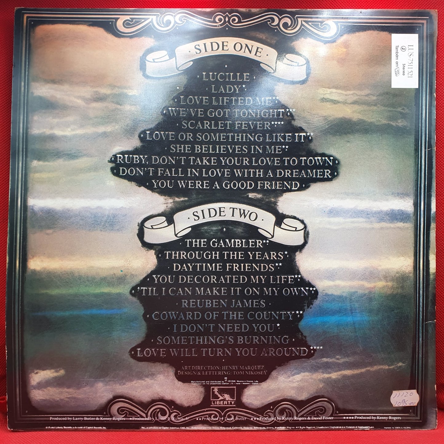 Kenny Rogers - Twenty Greatest Hits (LP)