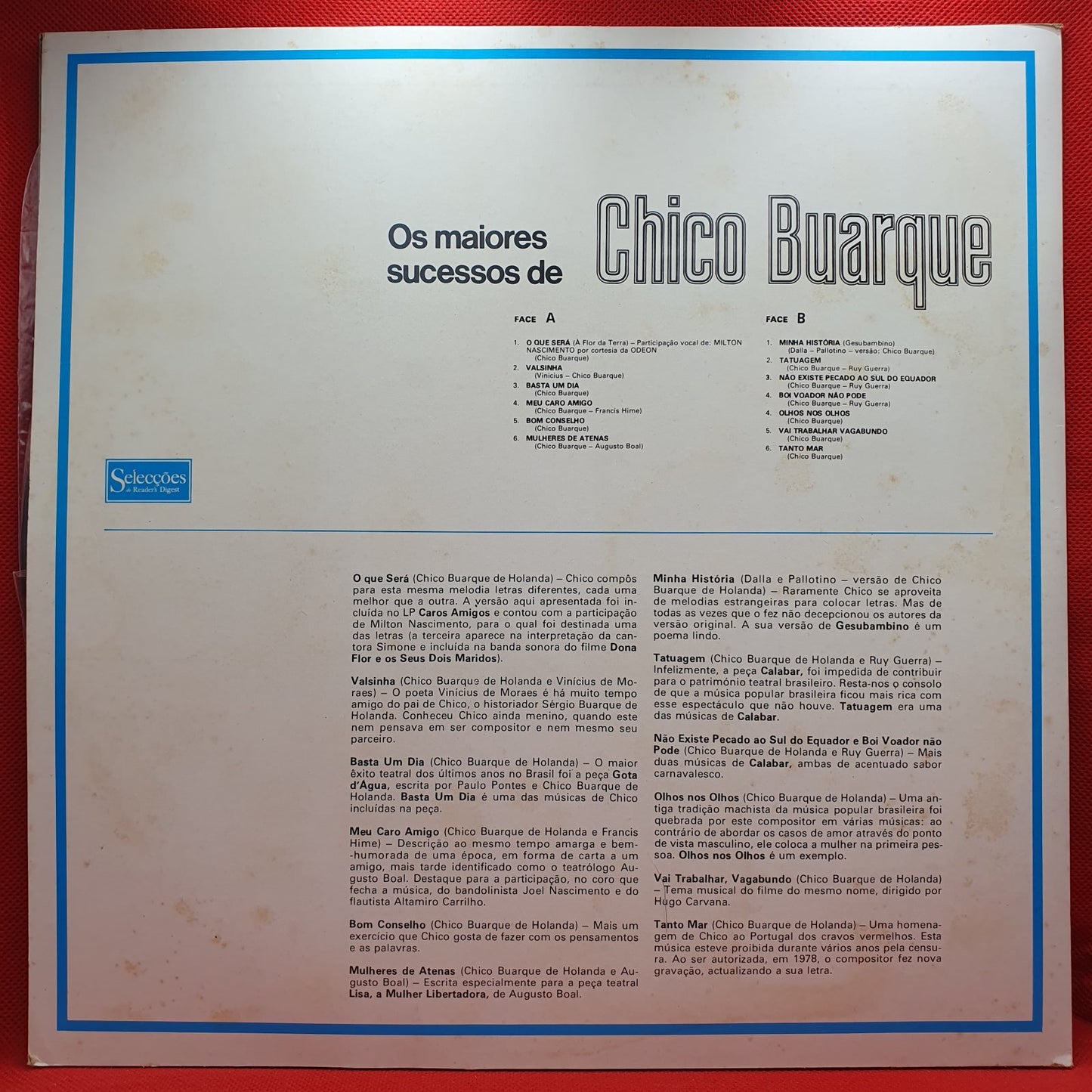 Chico Buarque - Os Maiores Sucessos De Chico Buarque (LP)