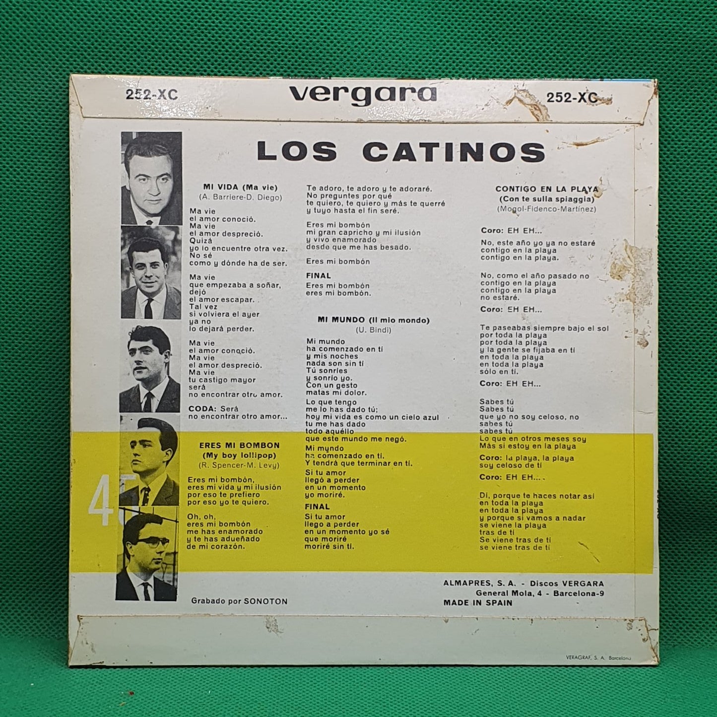 Los Catinos - Mi Vida / Eres Mi Bombón / Mi Mundo / Contigo En La Playa (EP)