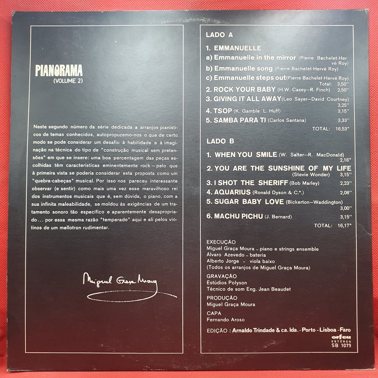 Miguel Graça Moura - Pianorama (Volume 2) (LP)