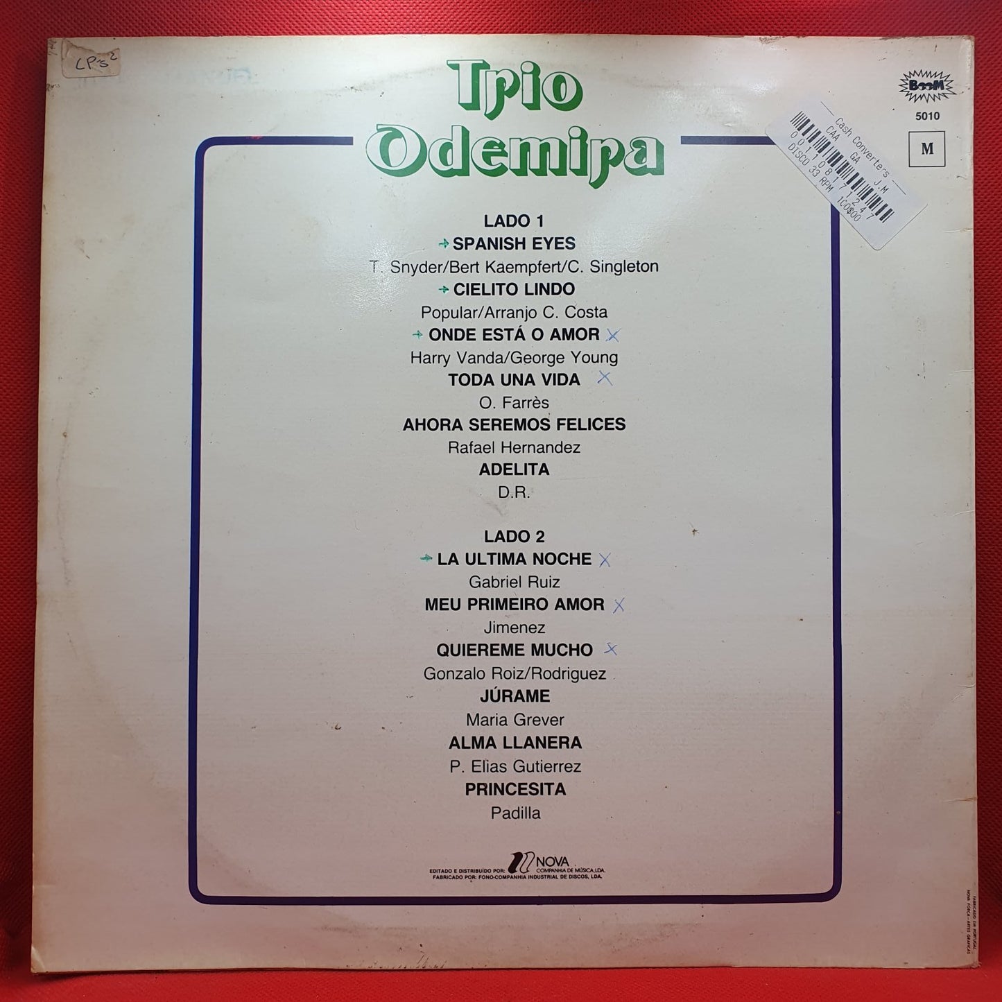Trio Odemira - 25 Anos De Cantigas (LP)
